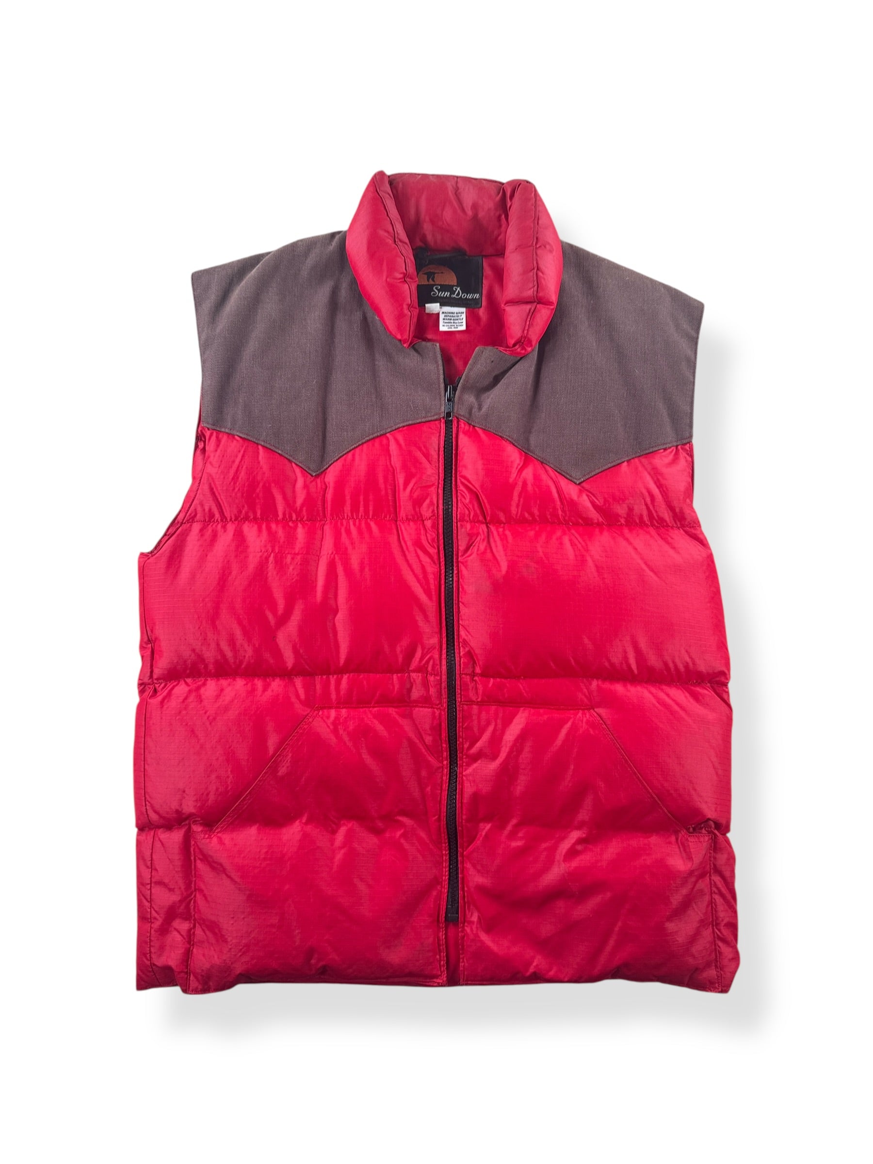 Front of Vintage Sun Down Vest SZ S