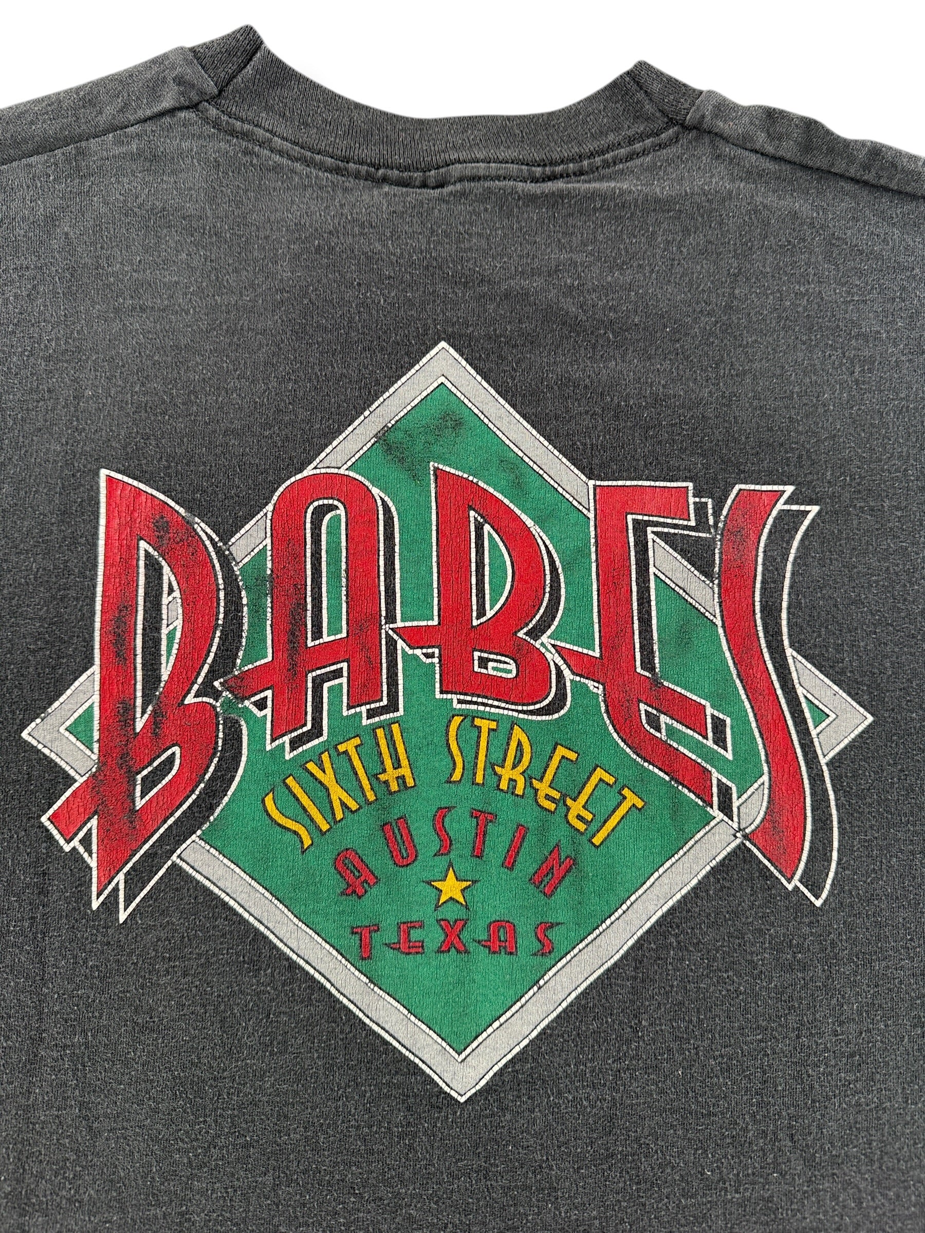 Back Graphic of Vintage 1991 Babes Austin Tee SZ XL (Fits L)