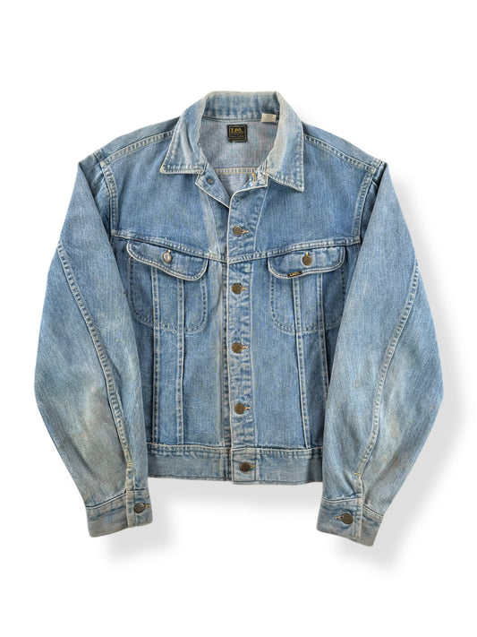 Front of Vintage Lee Union Made 101J Denim Trucker Jacket SZ L