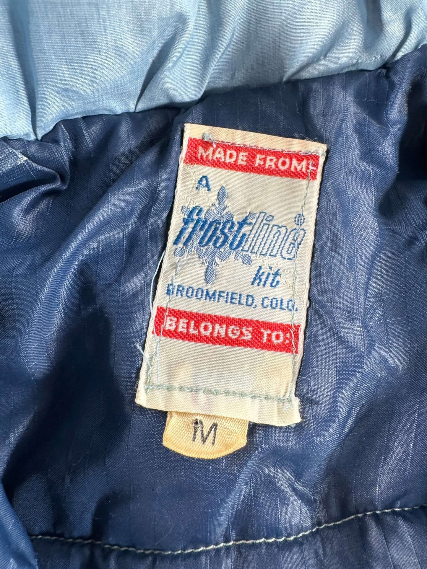 Label on Vintage Frostline Vest SZ M