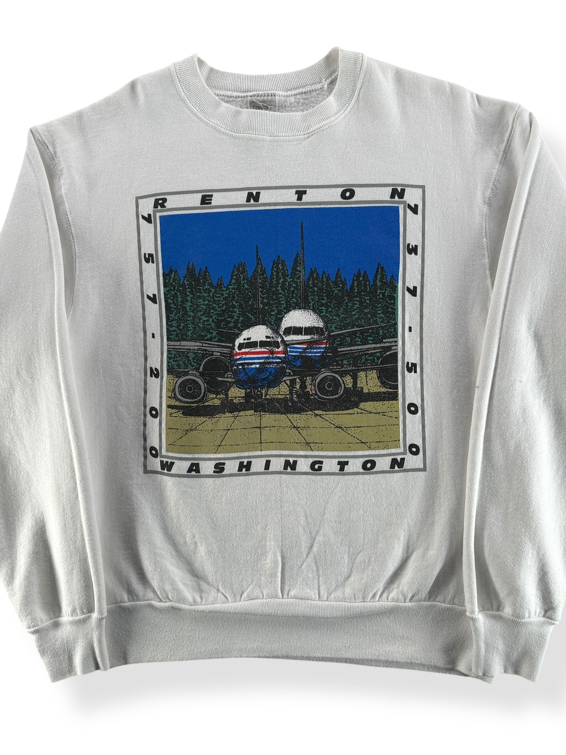 Front Graphic of Vintage Renton 757 Crewneck SZ M