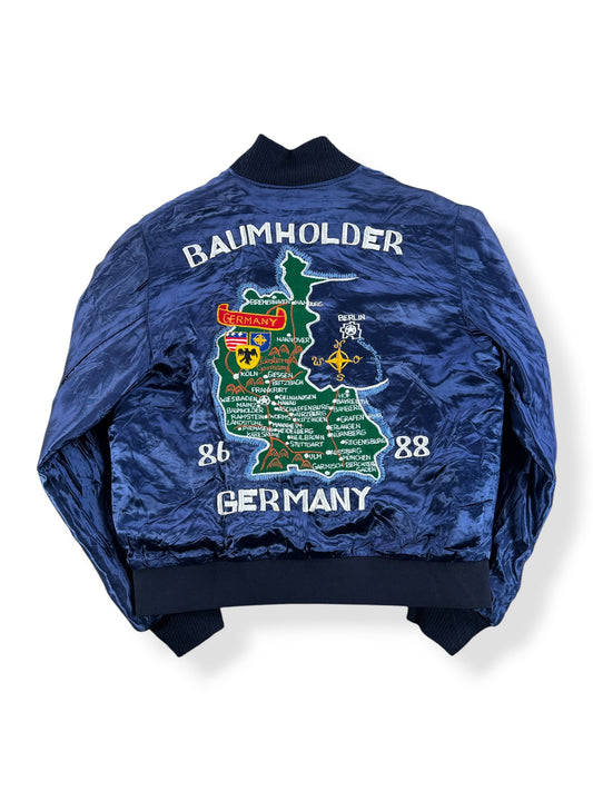 Back of Vintage 80s Era German Souvenir Jacket SZ S