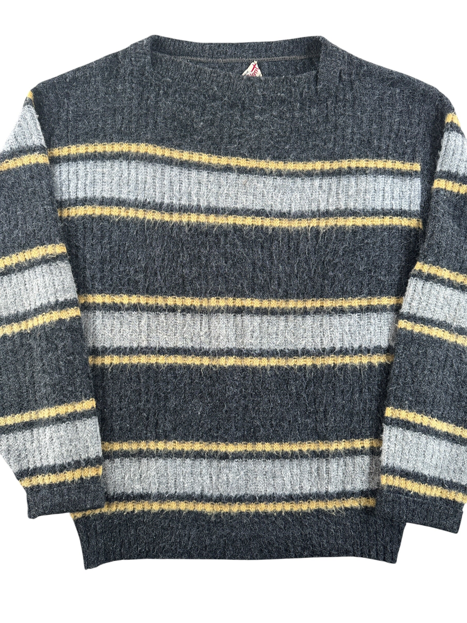 Front Close Up of Vintage Bryant Striped Sweater SZ M