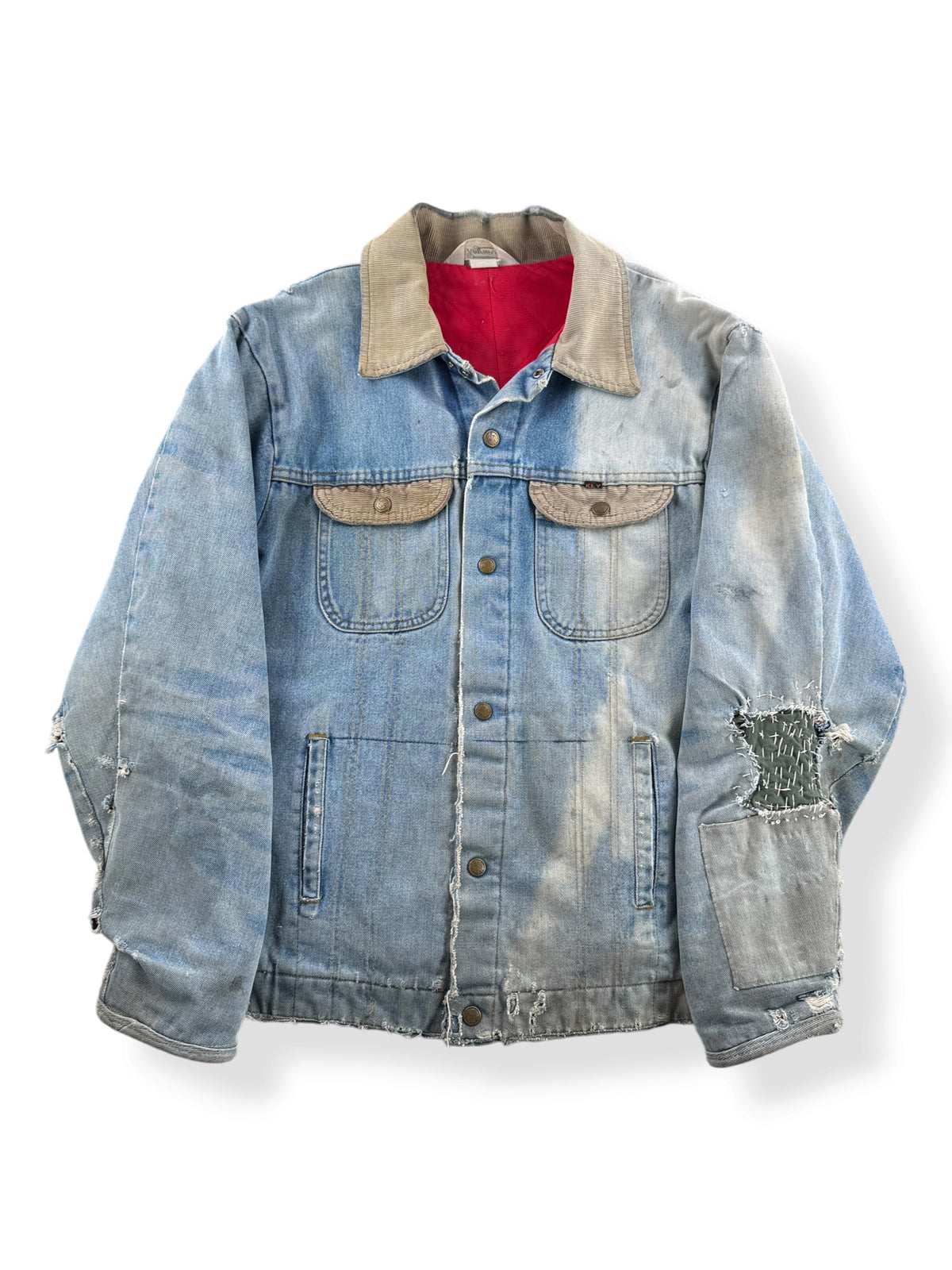 Front of Vintage 70s Faded Key Denim Jacket SZ L