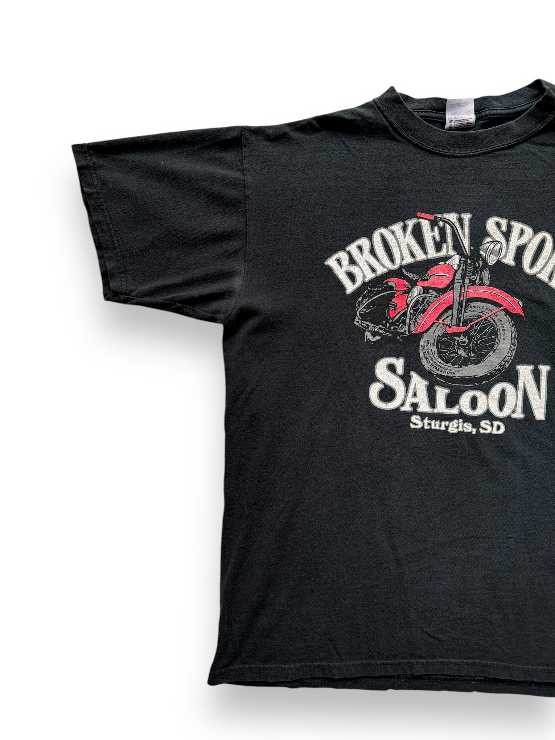 front right of Vintage Broken Spoke Saloon Sturgis Tee SZ L