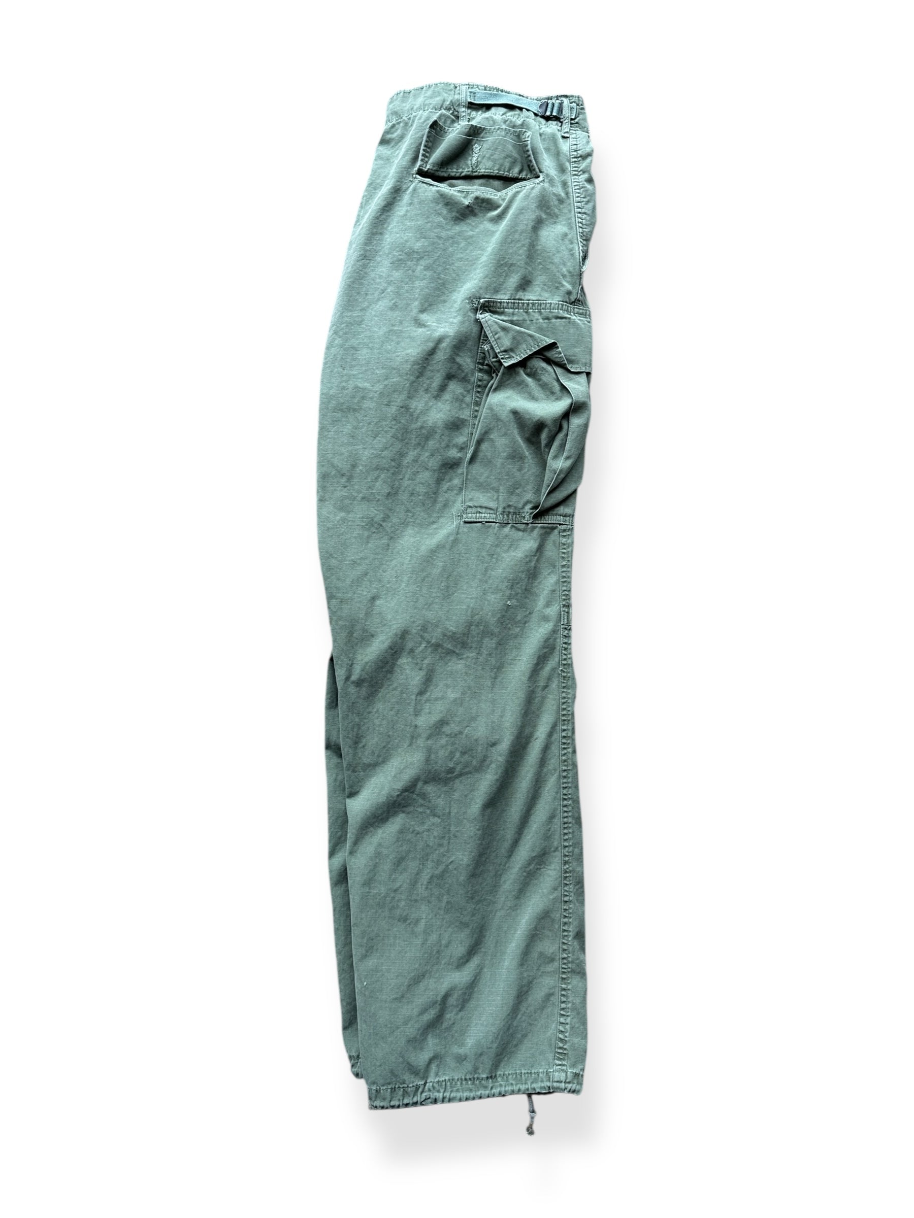 Unfolded Vintage Vietnam Era Rip Stop Poplin Field Trousers W38