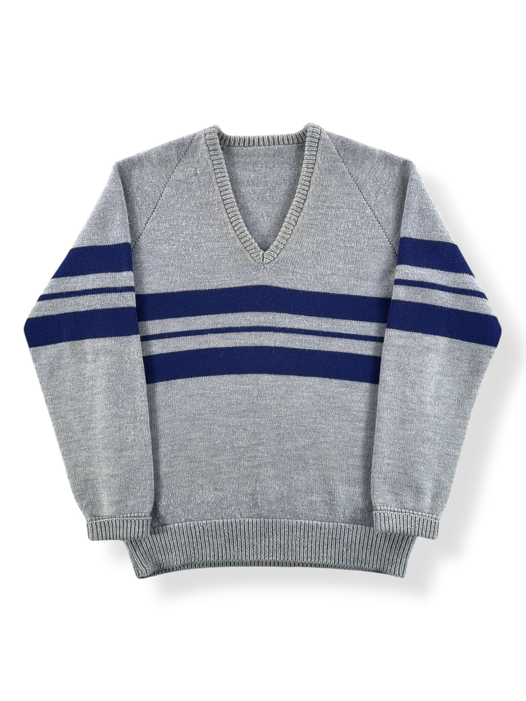 Front of Vintage Striped V Neck Sweater SZ M