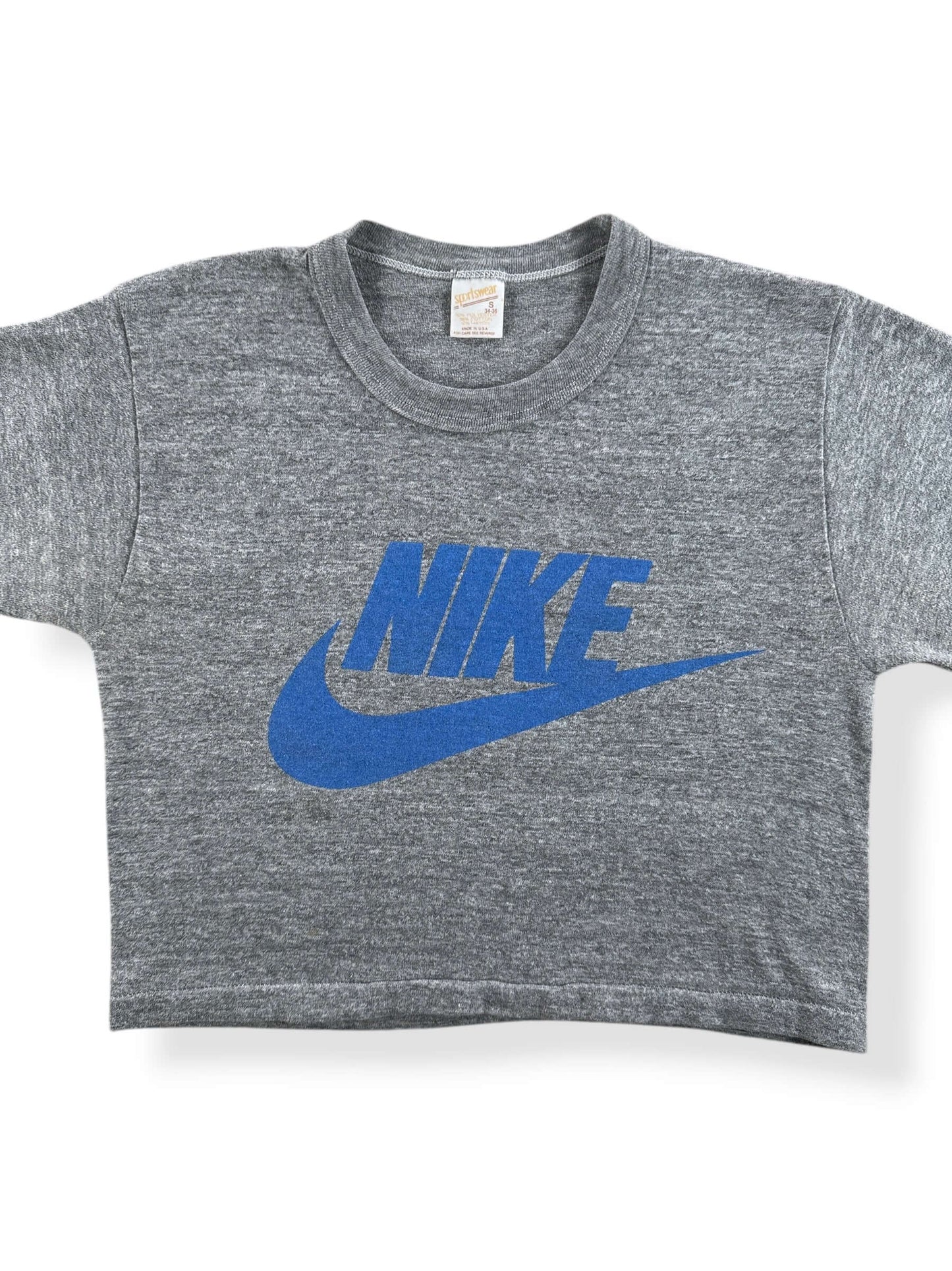 Front Close Up of Vintage Nike Crop Top Tee SZ S (Fits XS)
