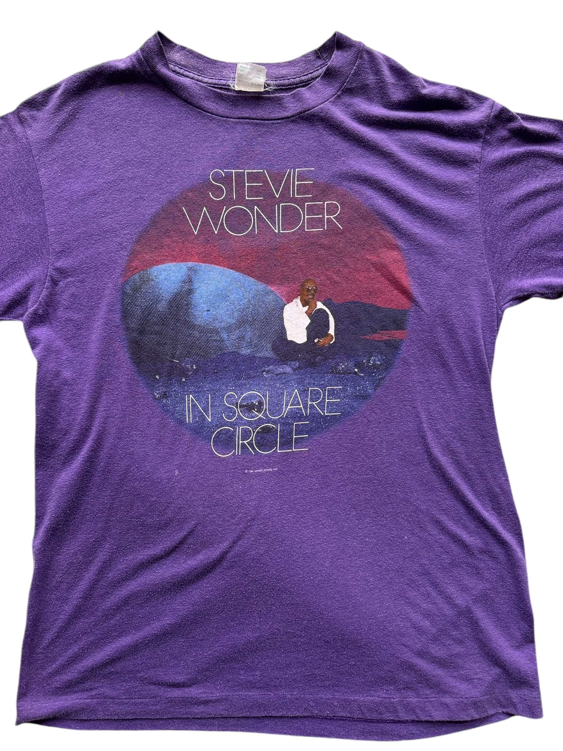 Front Detail on Vintage Stevie Wonder In Square Circle Tee XL