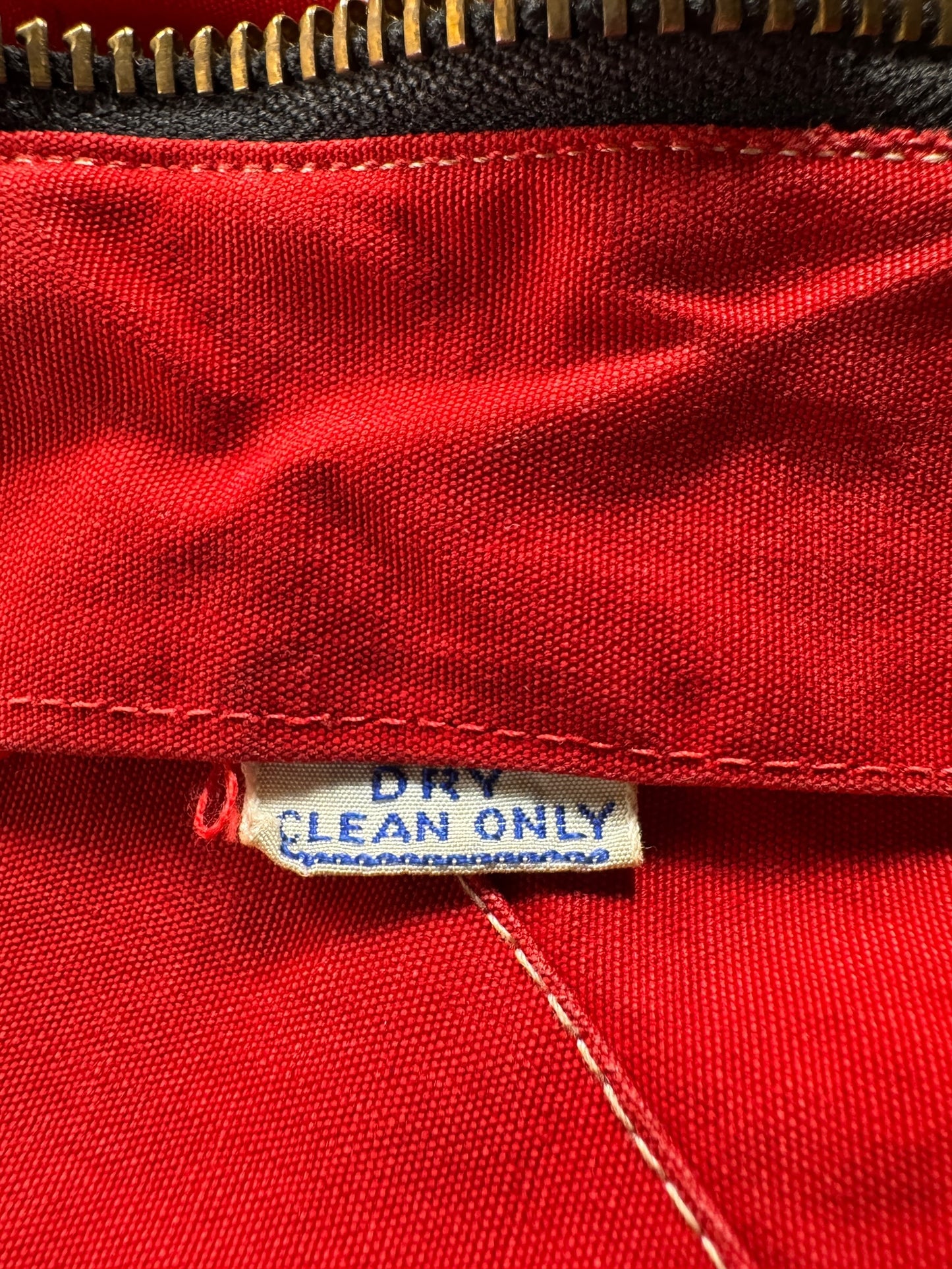 Care Tag on Vintage 40s White Stag Jacket SZ XS