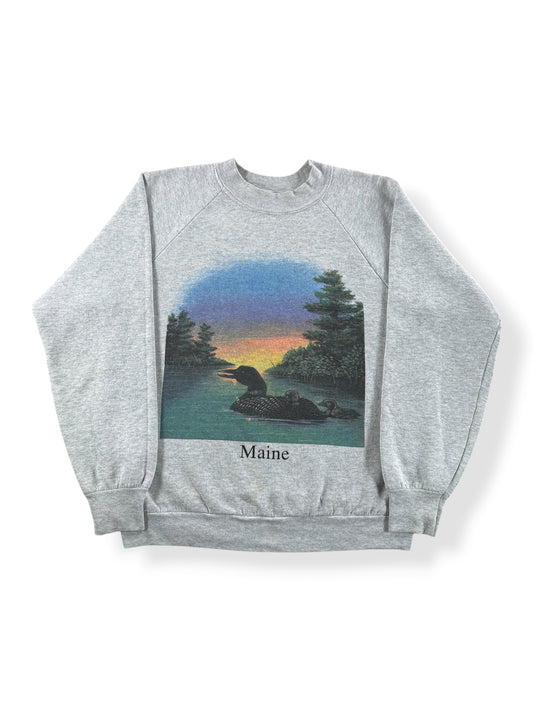Front of Vintage Maine Loon Crewneck SZ M