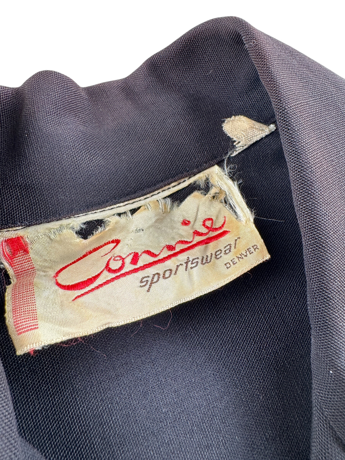 Tag on Vintage Connie Sportswear Wool Gabardine Western Top SZ M