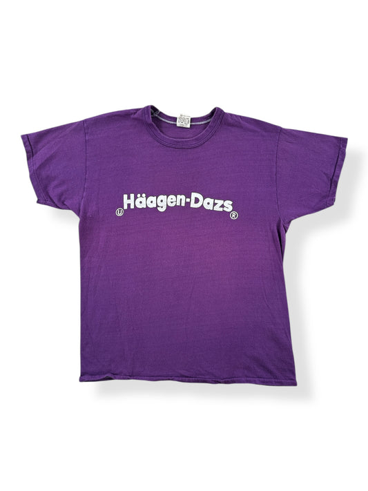 Front of Vintage Haagen Dazs Boysenberry Tee SZ S