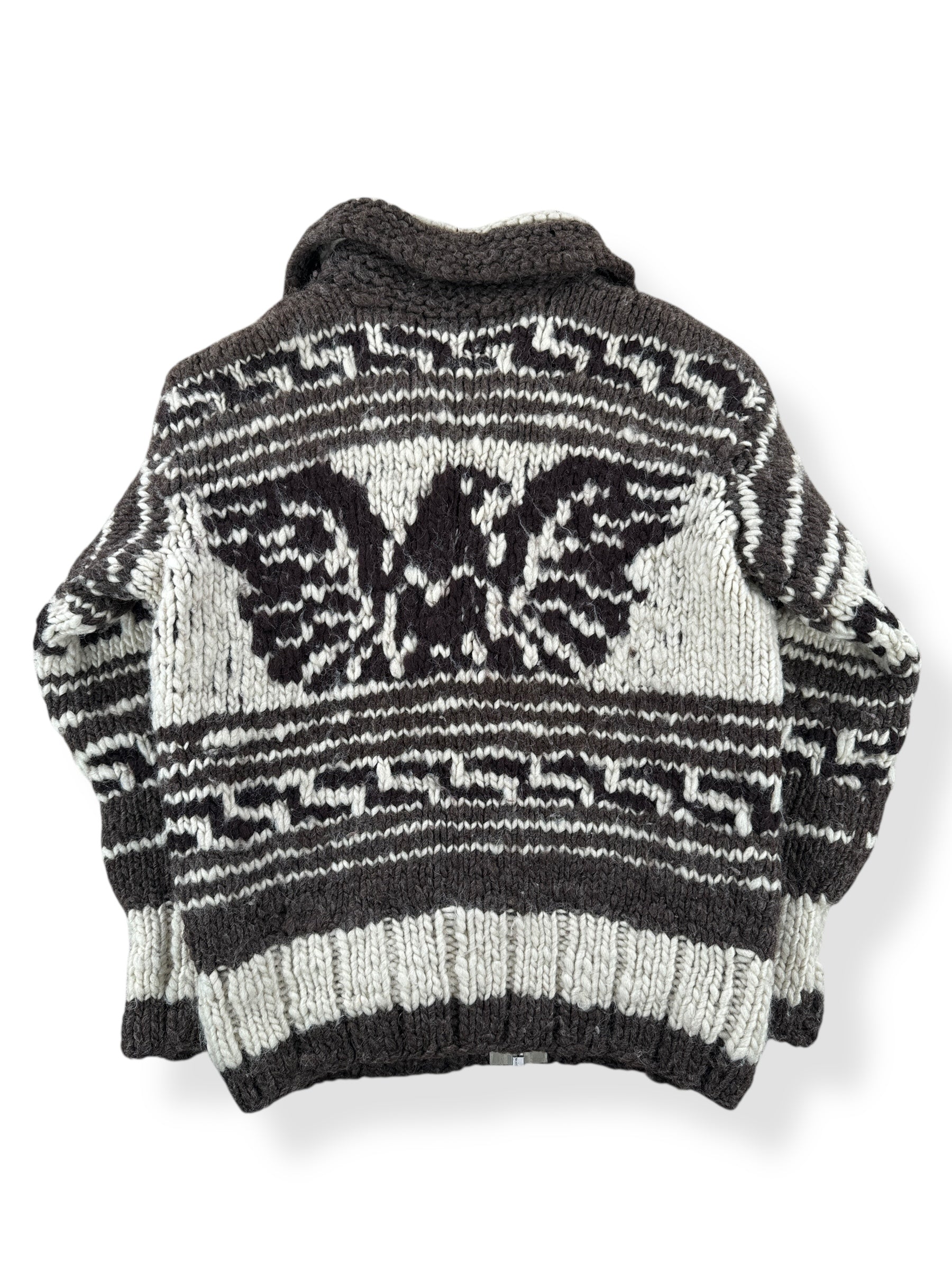 Back of Vintage Thunderbird Cowichan Sweater SZ M