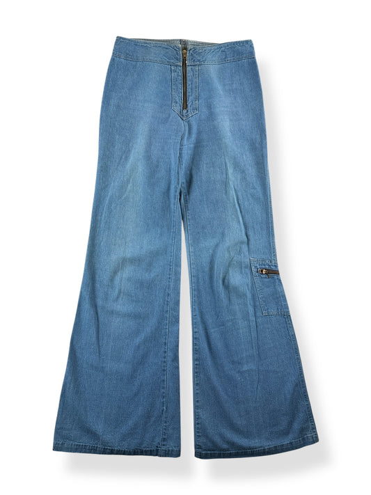 Front of Vintage Turtle Bax Denim Flares W29
