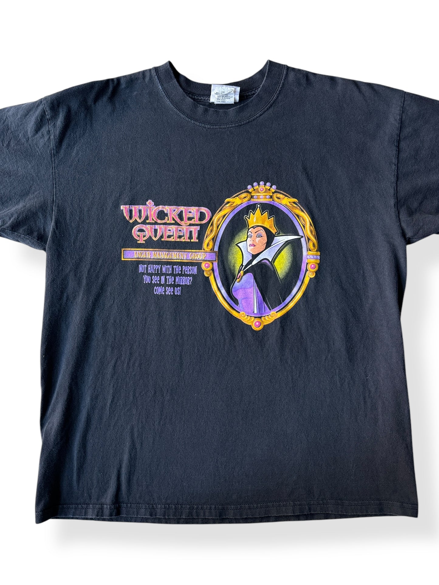 Front Close Up of Disney Wicked Queen Tee SZ L