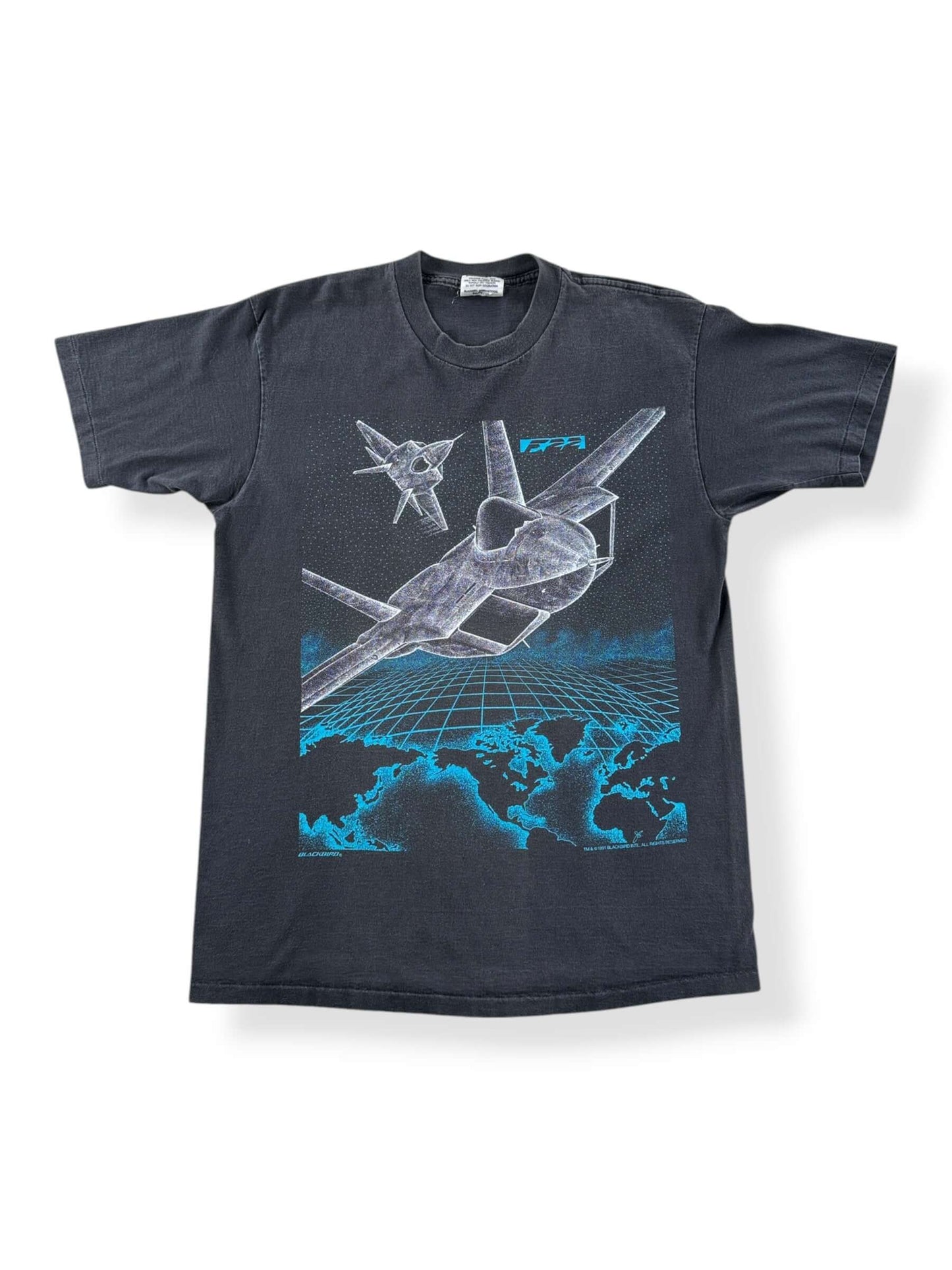 Front of Vintage F-22 Fighter Jet Tee SZ L