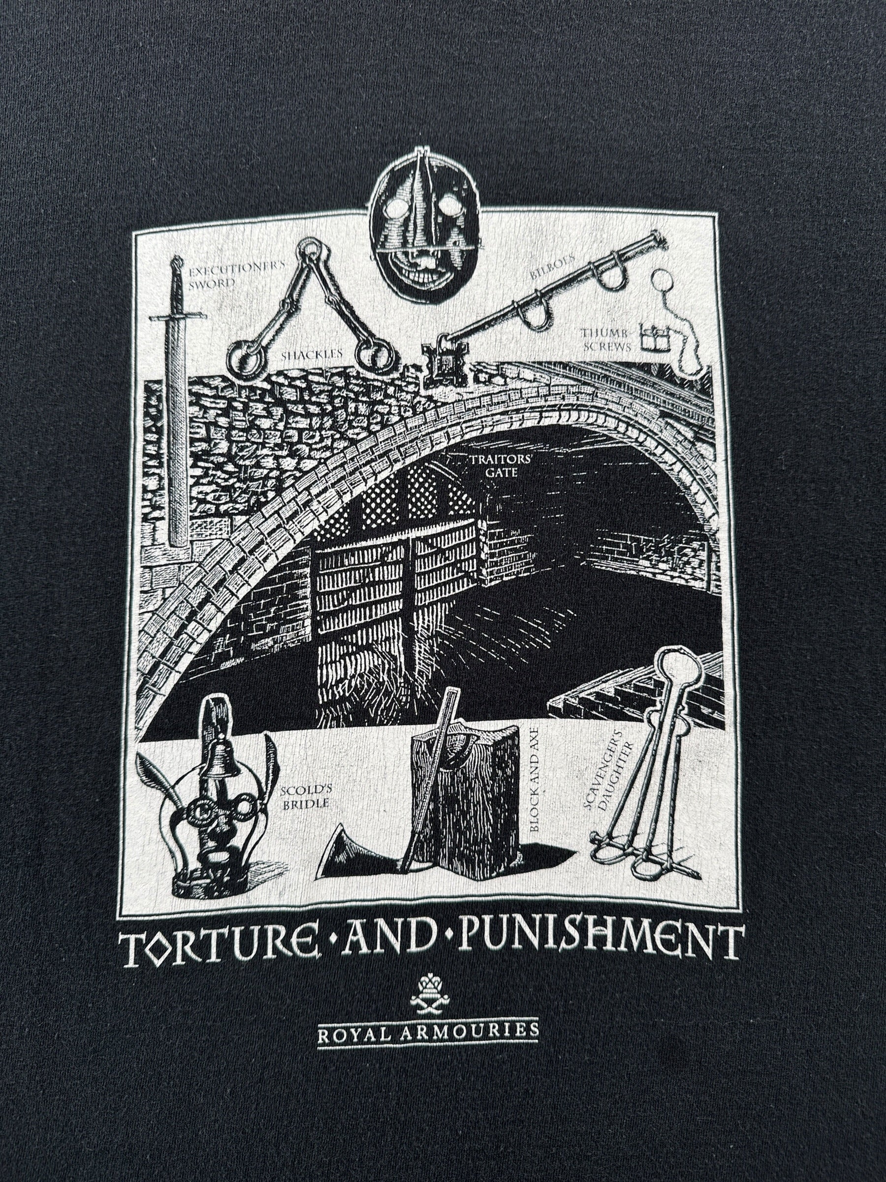 Graphic of Vintage Torture And Punishment Tee SZ XL