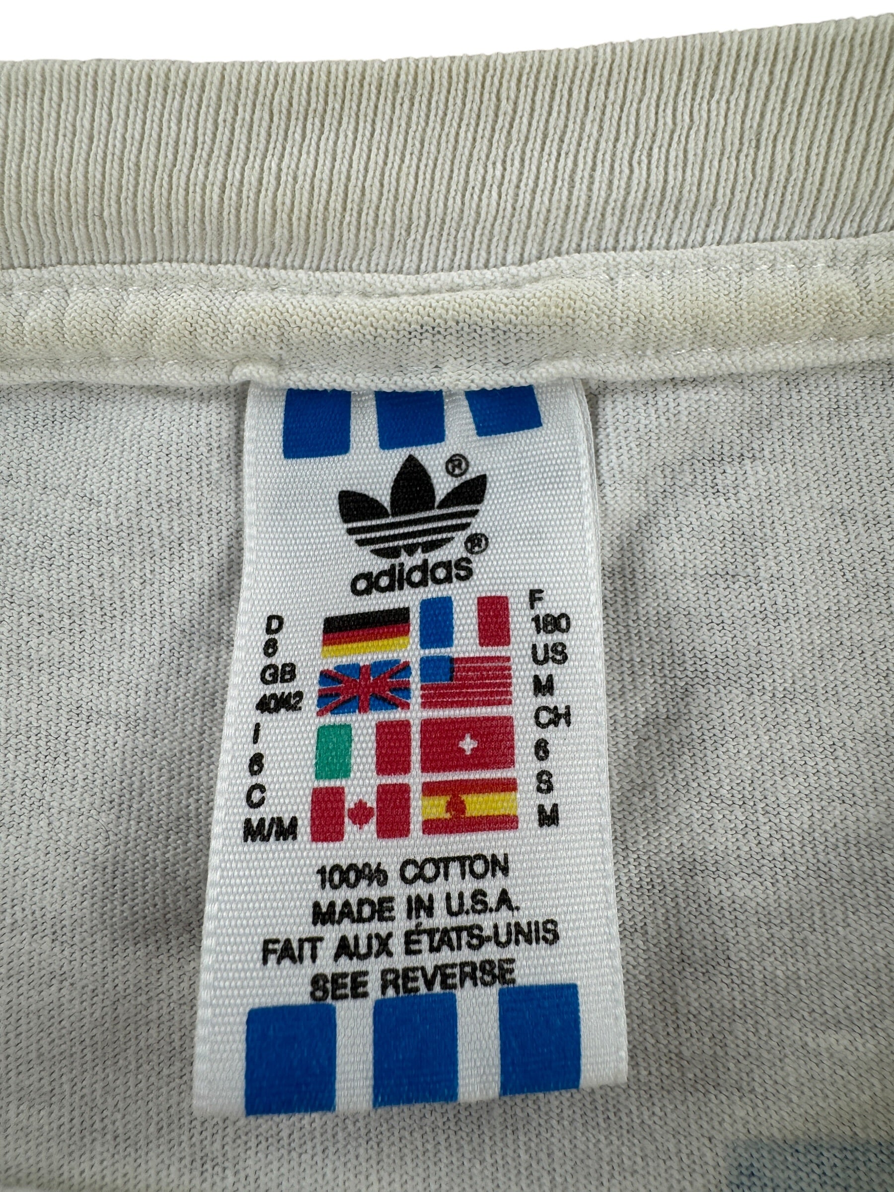Label on Vintage Adidas Fort Wayne Soccer Tee SZ M