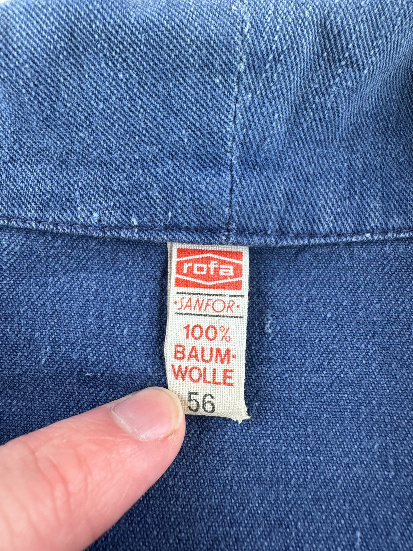 Tag on Vintage Rofa Thrashed French Chore Coat SZ XL