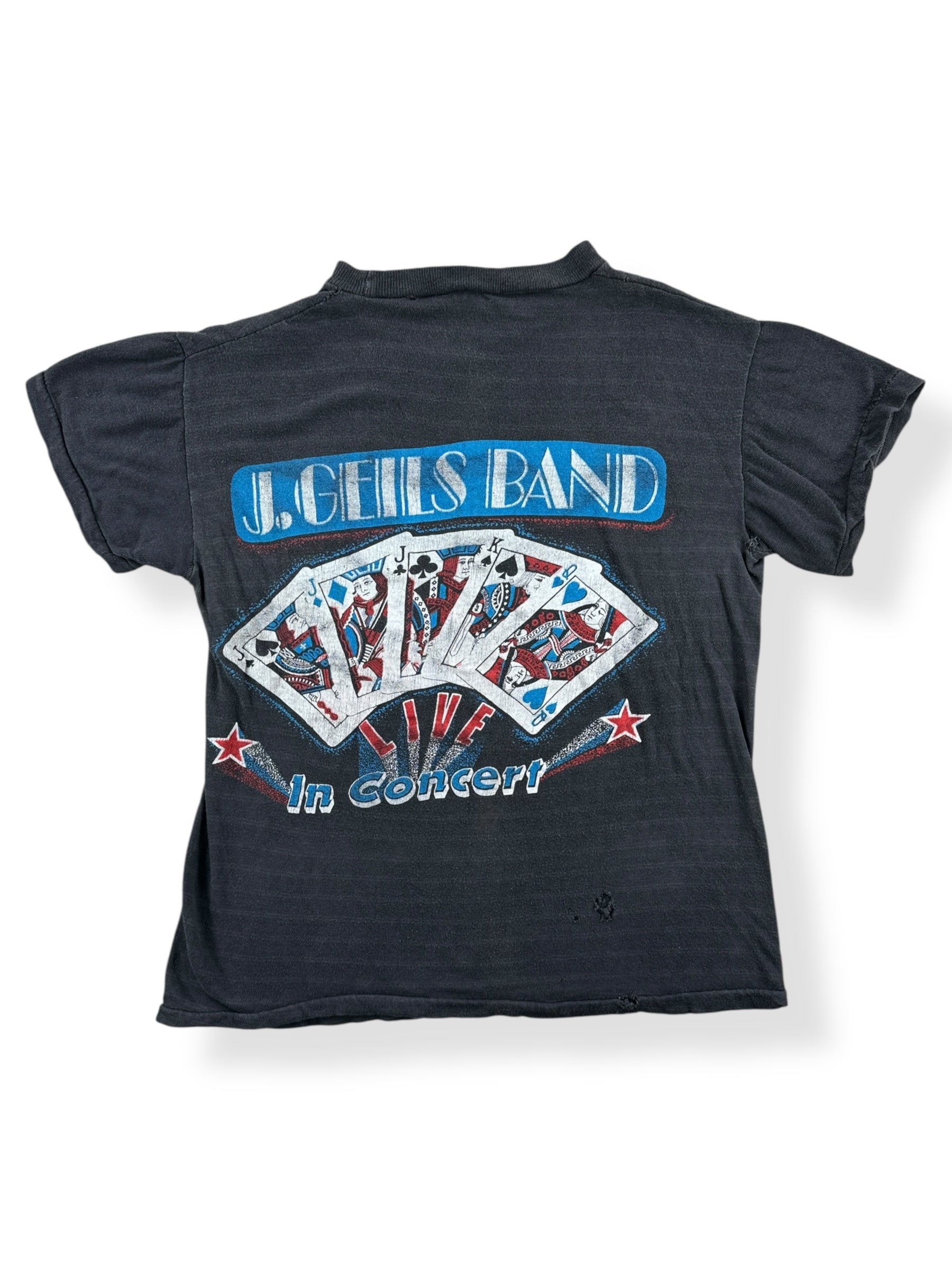 Back of Vintage J Geils Band Freeze Frame Parking Lot Boot Tee SZ S