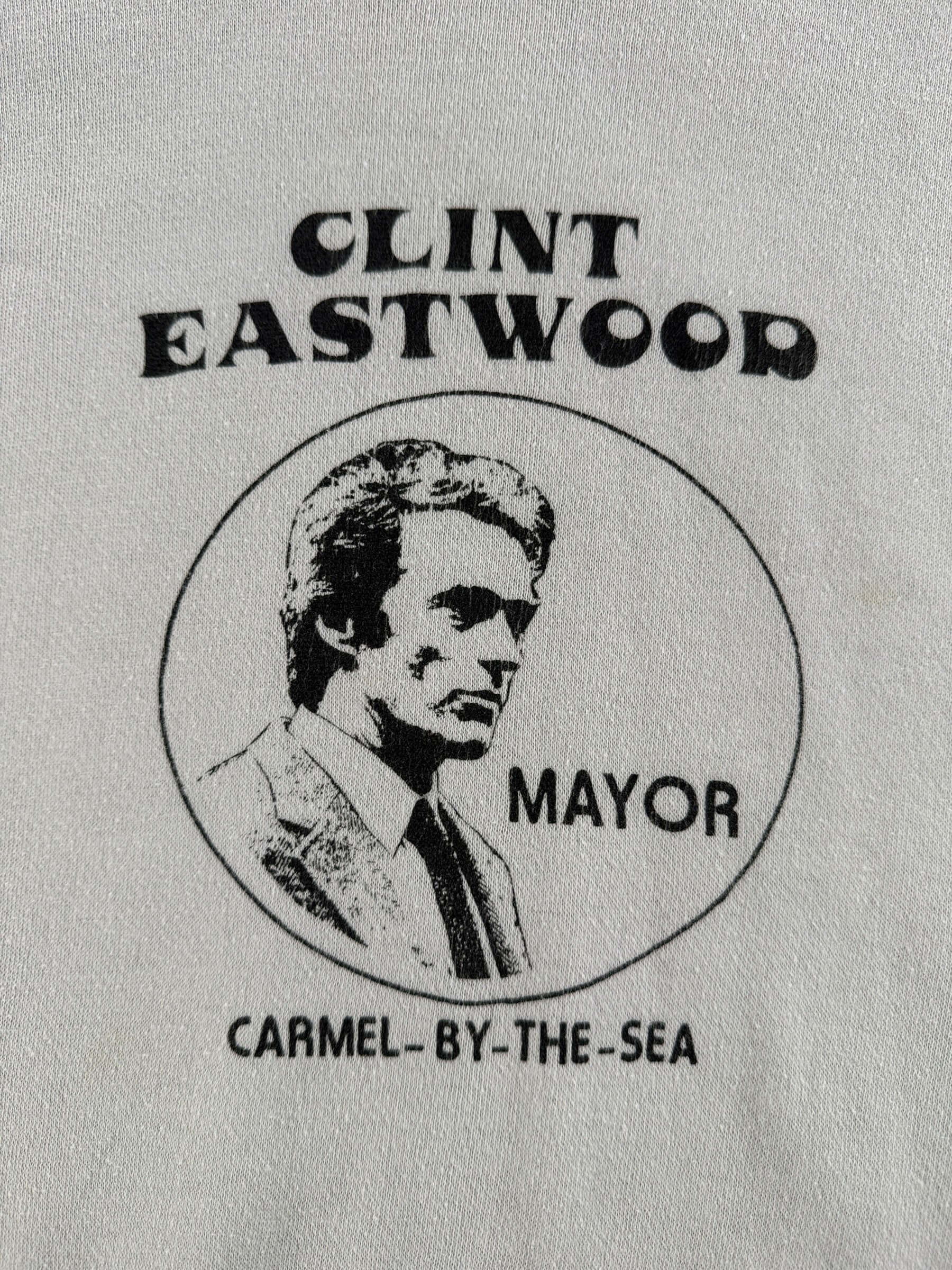Graphic of Vintage Clint Eastwood Mayor Carmel-By-The-Sea Crewneck SZ L