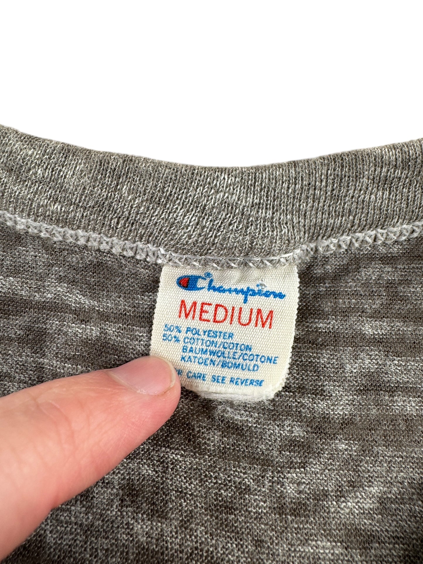 Tag on Vintage Heather Grey UW Champion Chopper Tee SZ M (Fits XS)