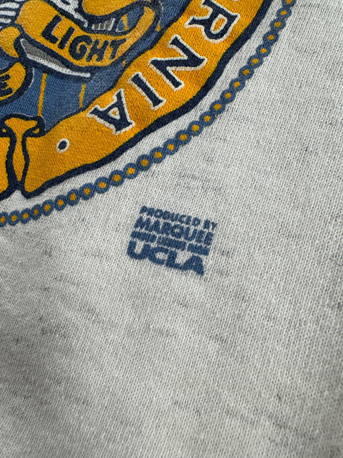 Printers stamp on front of Vintage UCLA Crewneck SZ L (Fits M)