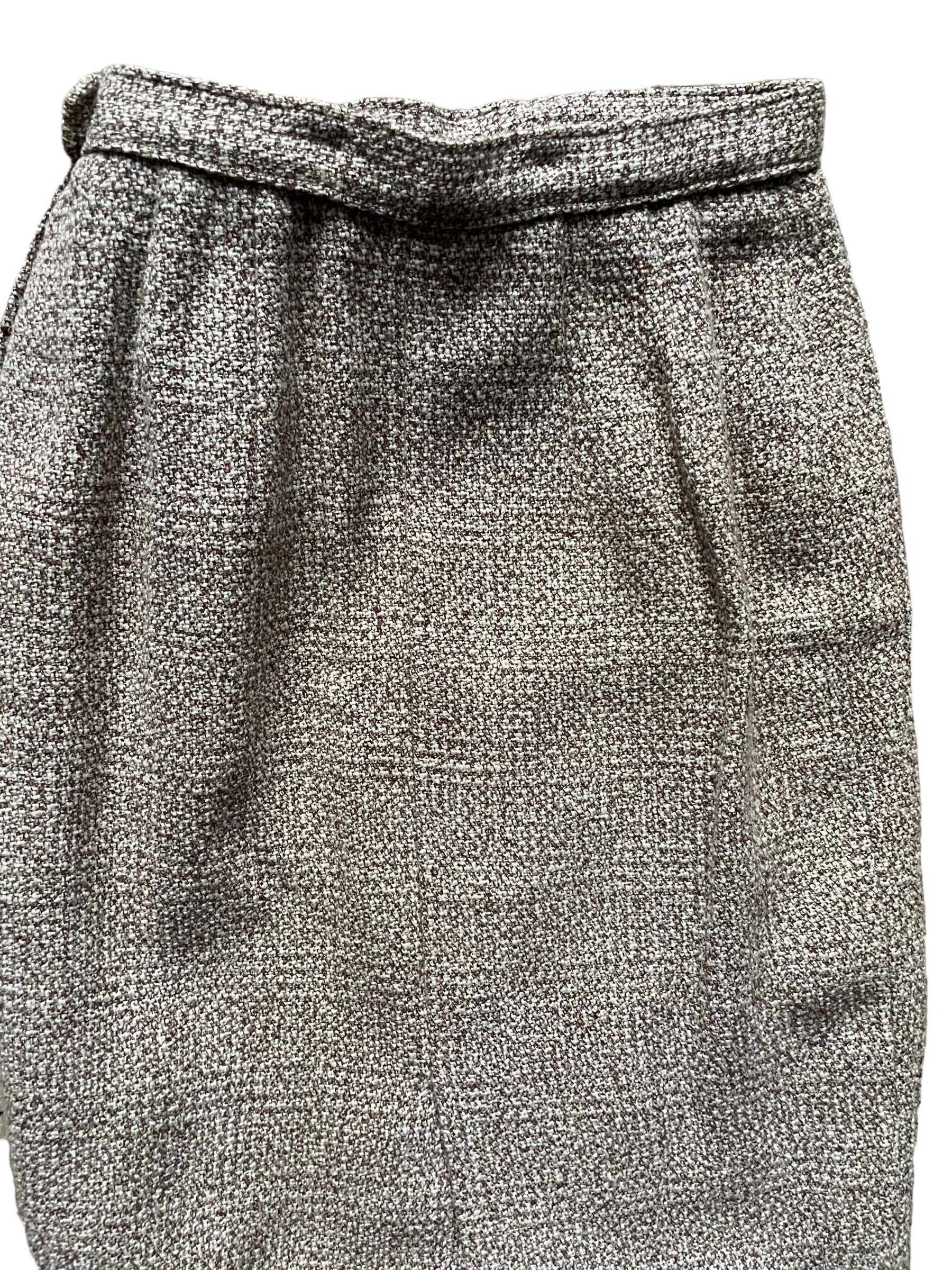 Back waist of skirt Vintage 1950s Wool Skirt and Top Set SZ M  |  Barn Owl Vintage Skirt Sets | Seattle Vintage Skirts