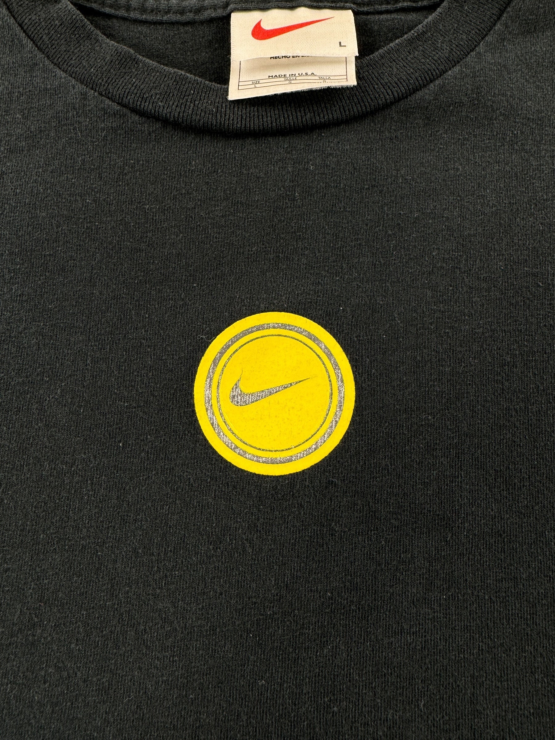 Front Graphic on Vintage Made in USA Nike Tee SZ L