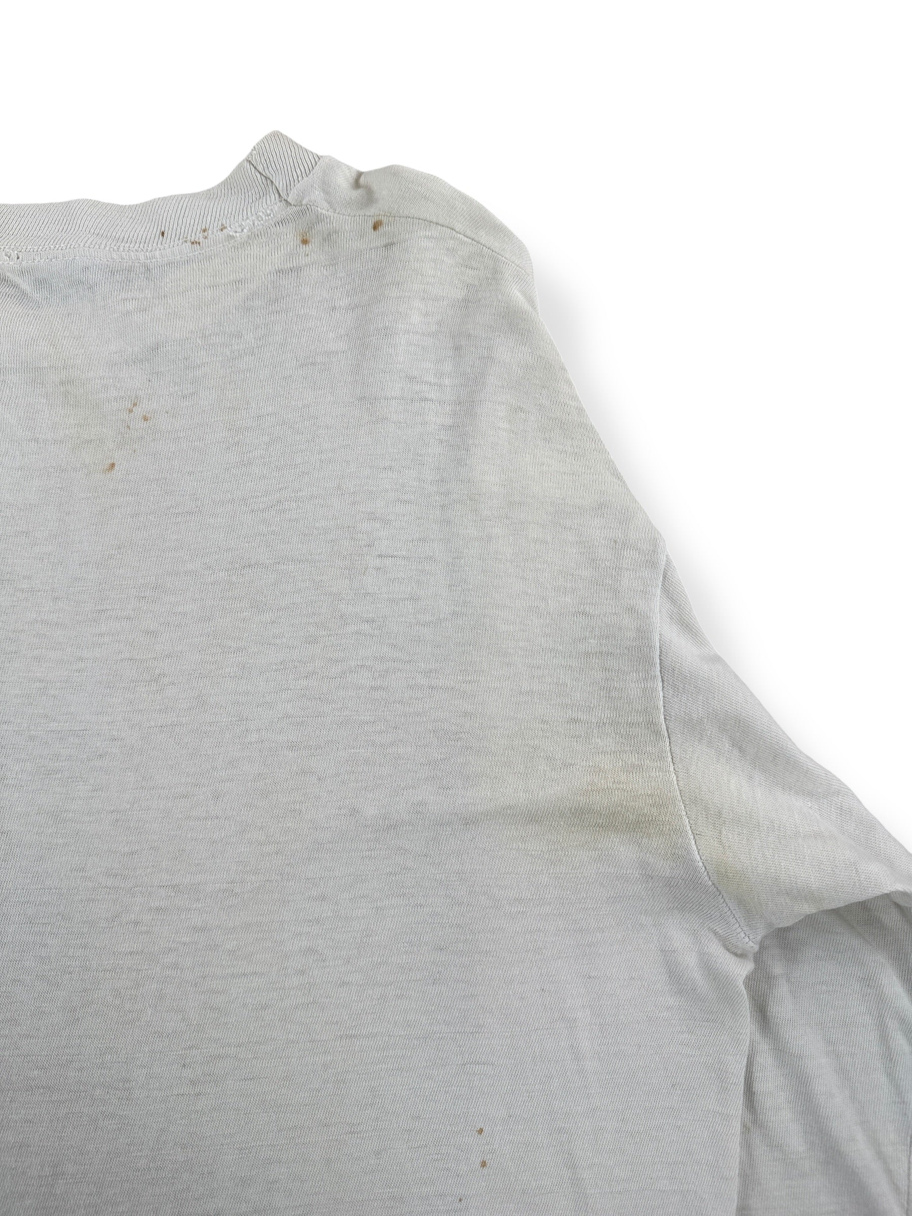 Stains on Vintage 1984 7Up Half Marathon St Louis MO LS Tee SZ L