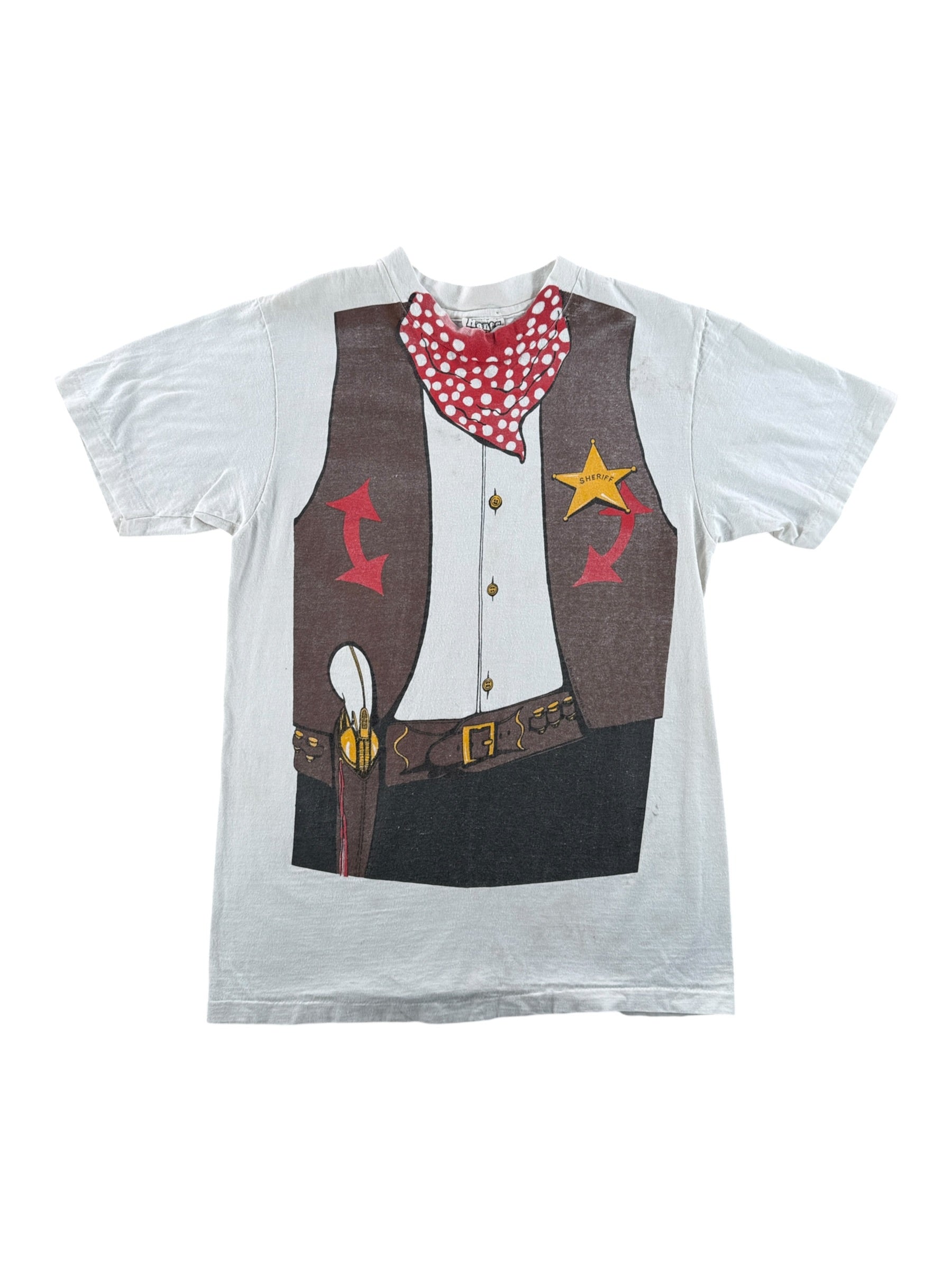 Front of Vintage Hanes Sheriff Tee SZ M (Fits S)