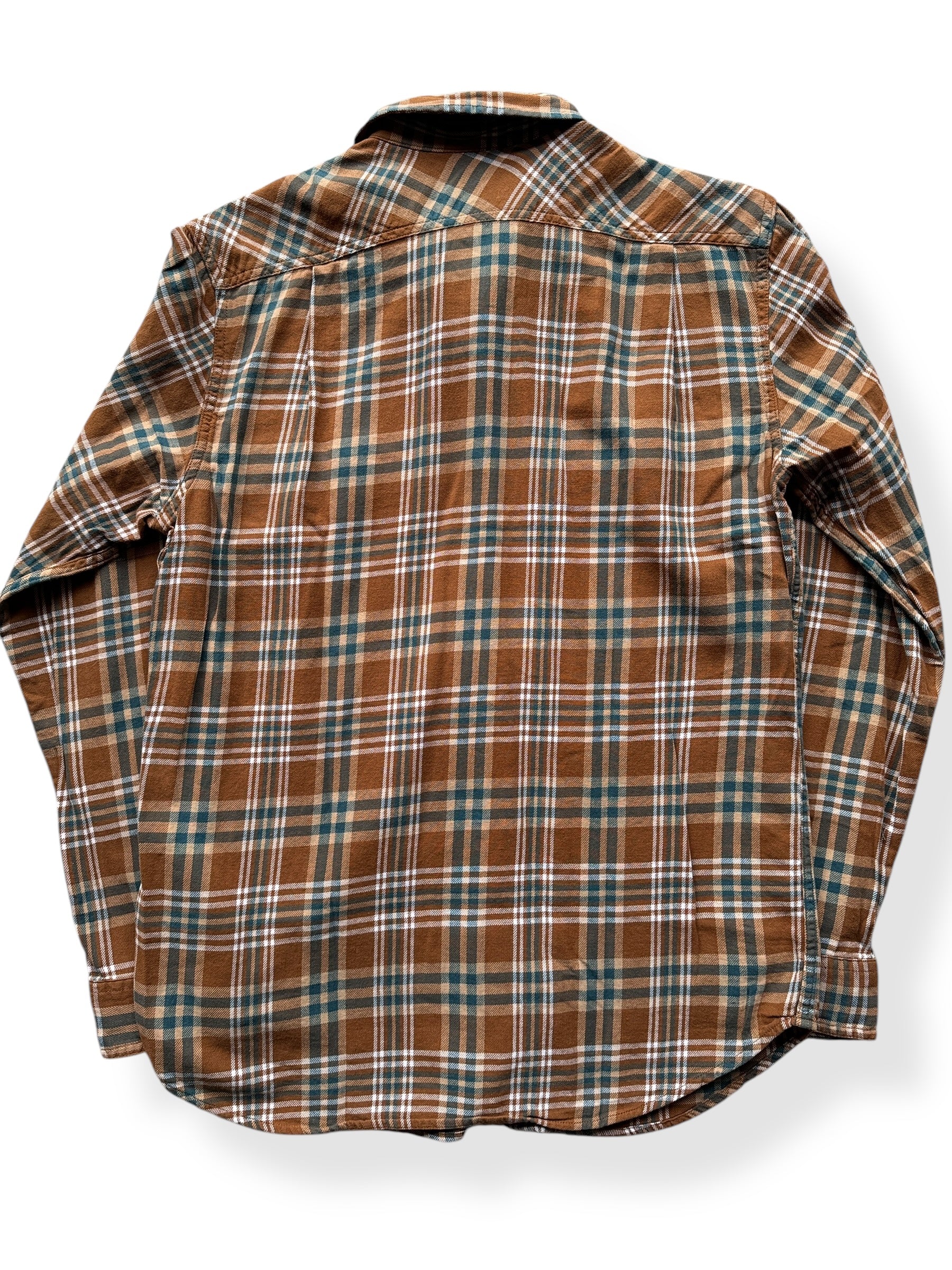 Back of Filson Field Flannel Shirt SZ S