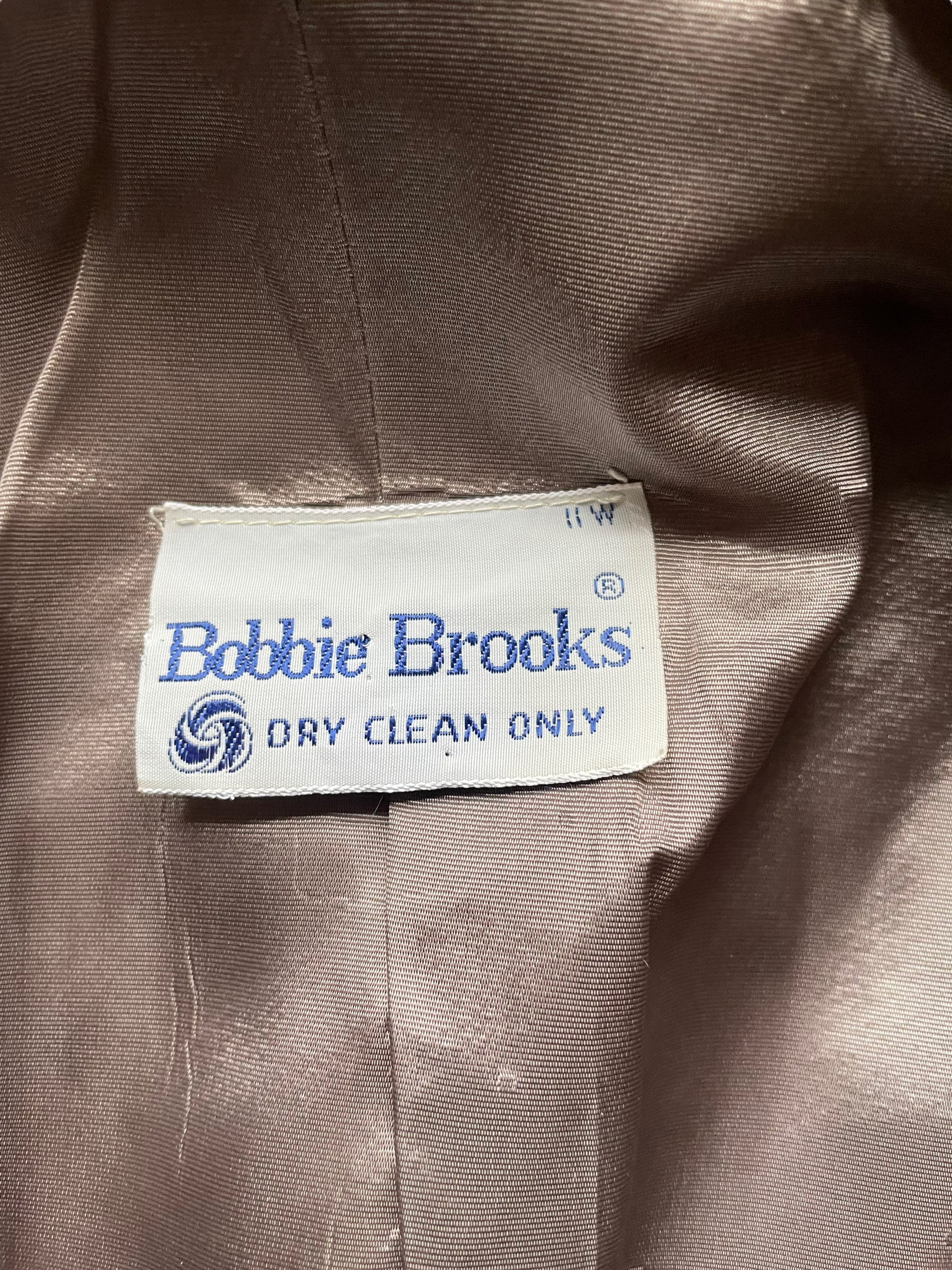 Tag view of Vintage Bobbie Brooks Grey Wool  Blazer | Seattle Ladies Vintage | Barn Owl Vintage Goods