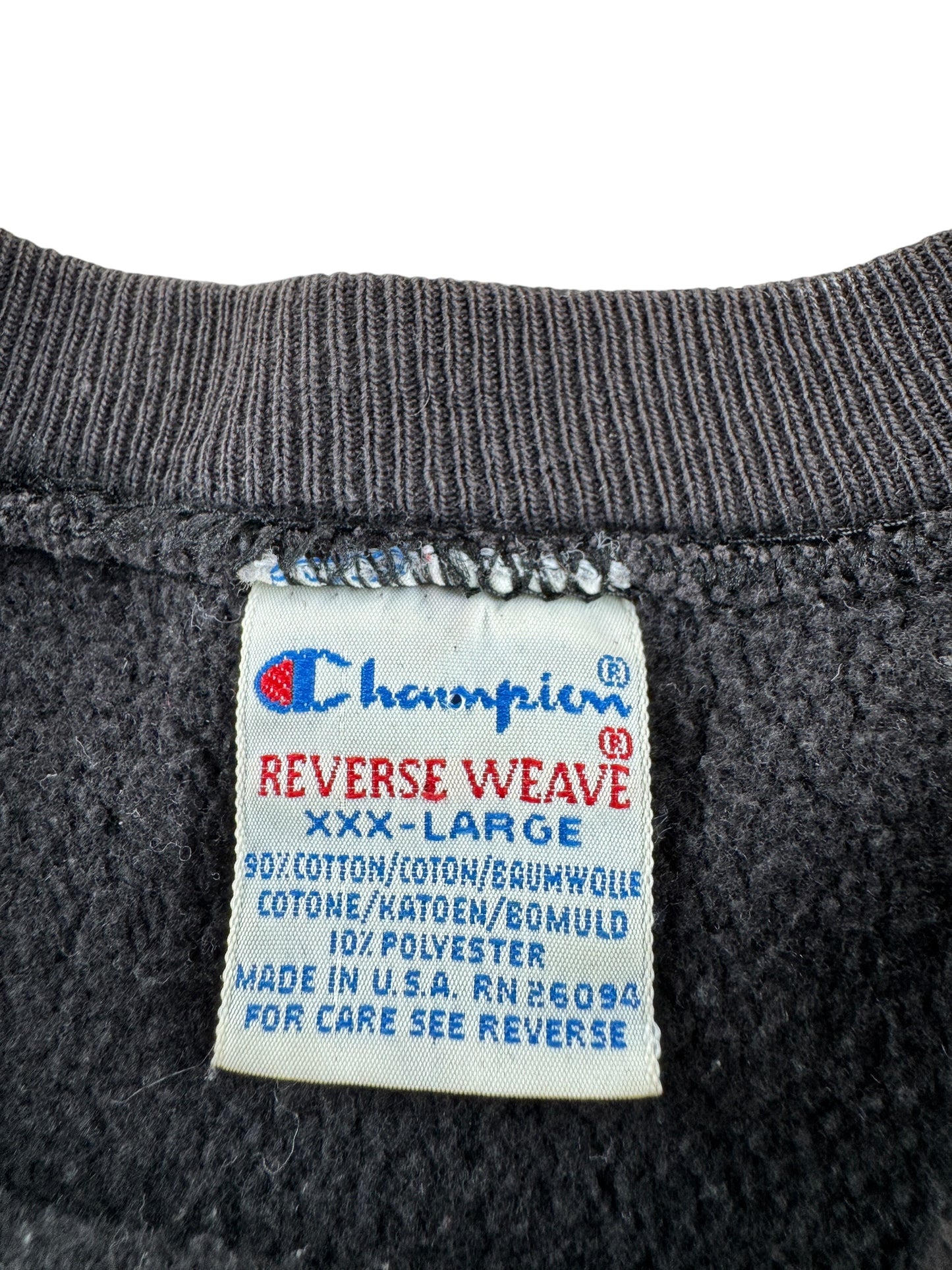 Tag on Vintage Iowa Black Champion Reverse Weave Crewneck SZ 3XL (Fits XL)