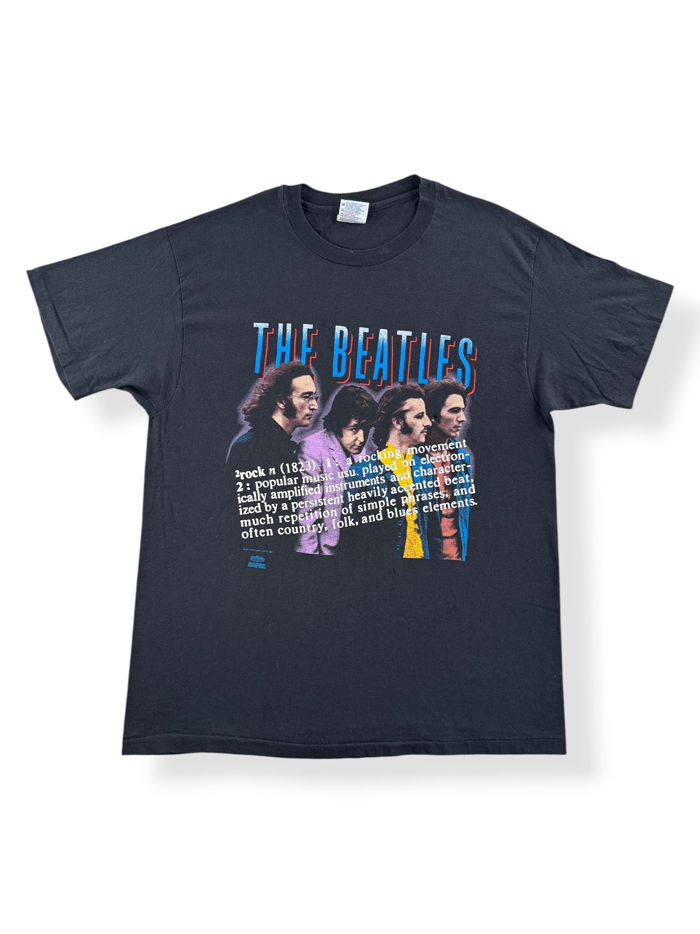 Front of Vintage The Beatles '91 Puff Print Tee SZ XL (Fits L)