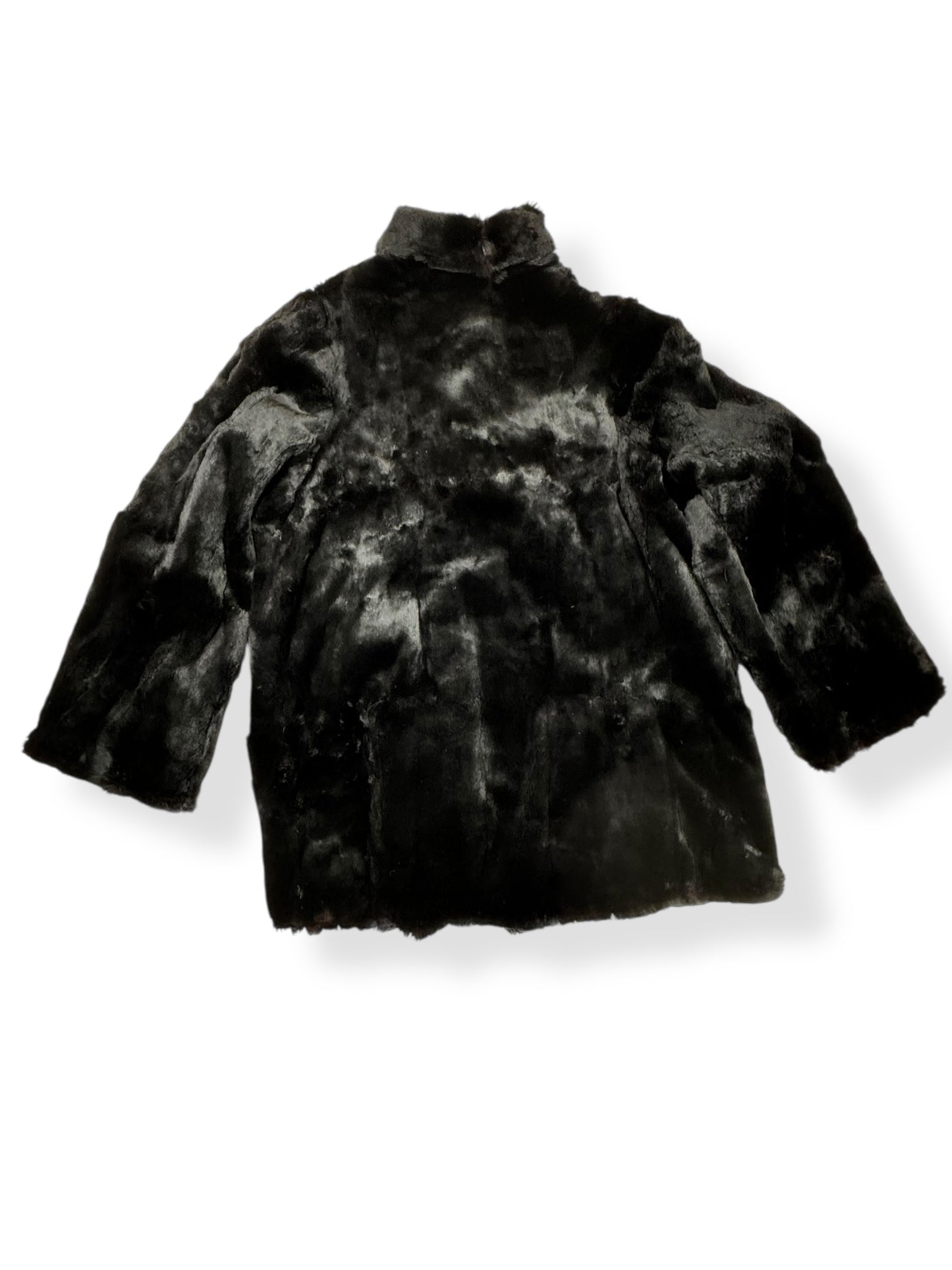 Back of 1940s Black Mink Coat M-L
