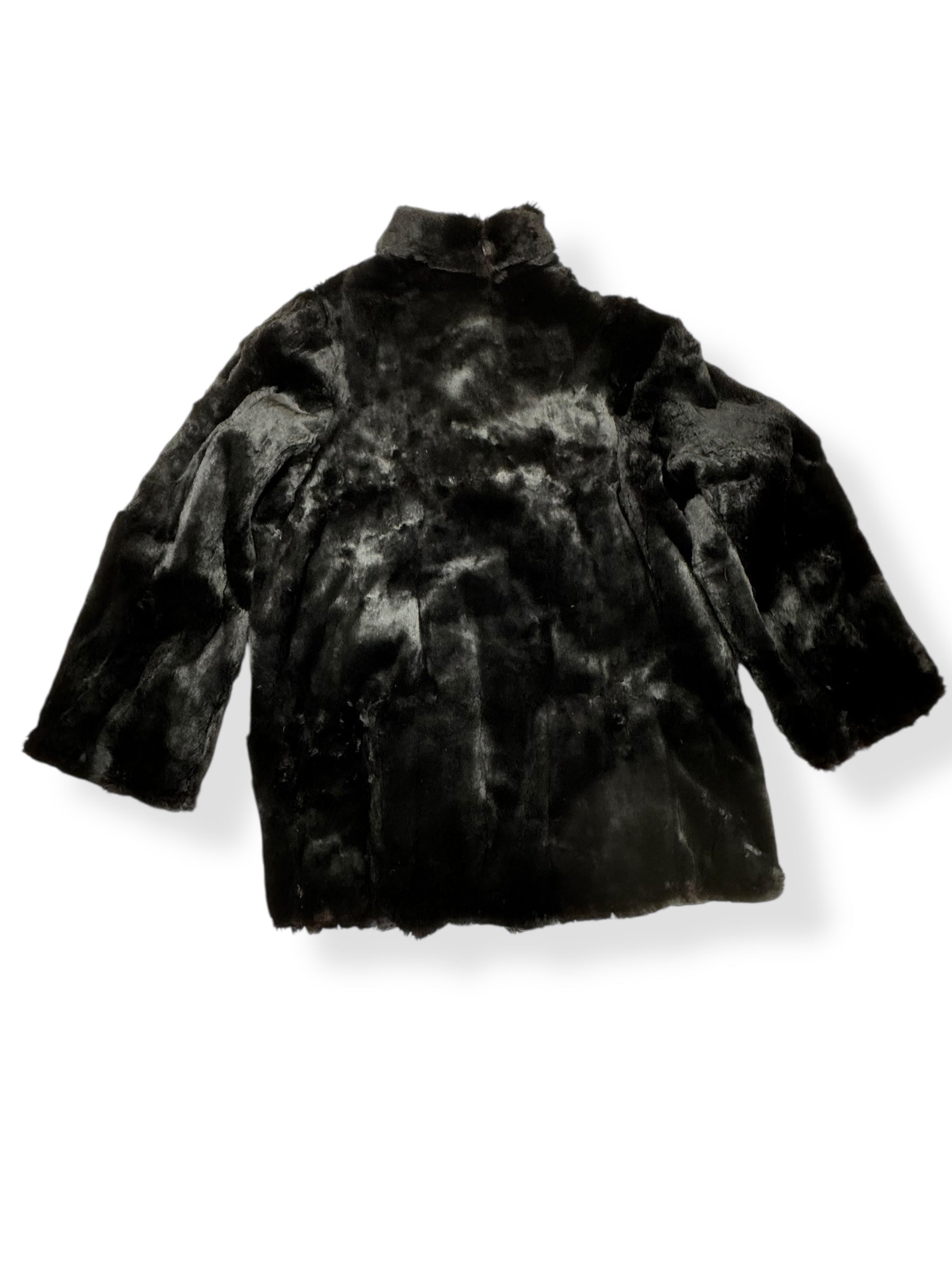 Back of 1940s Black Mink Coat M-L