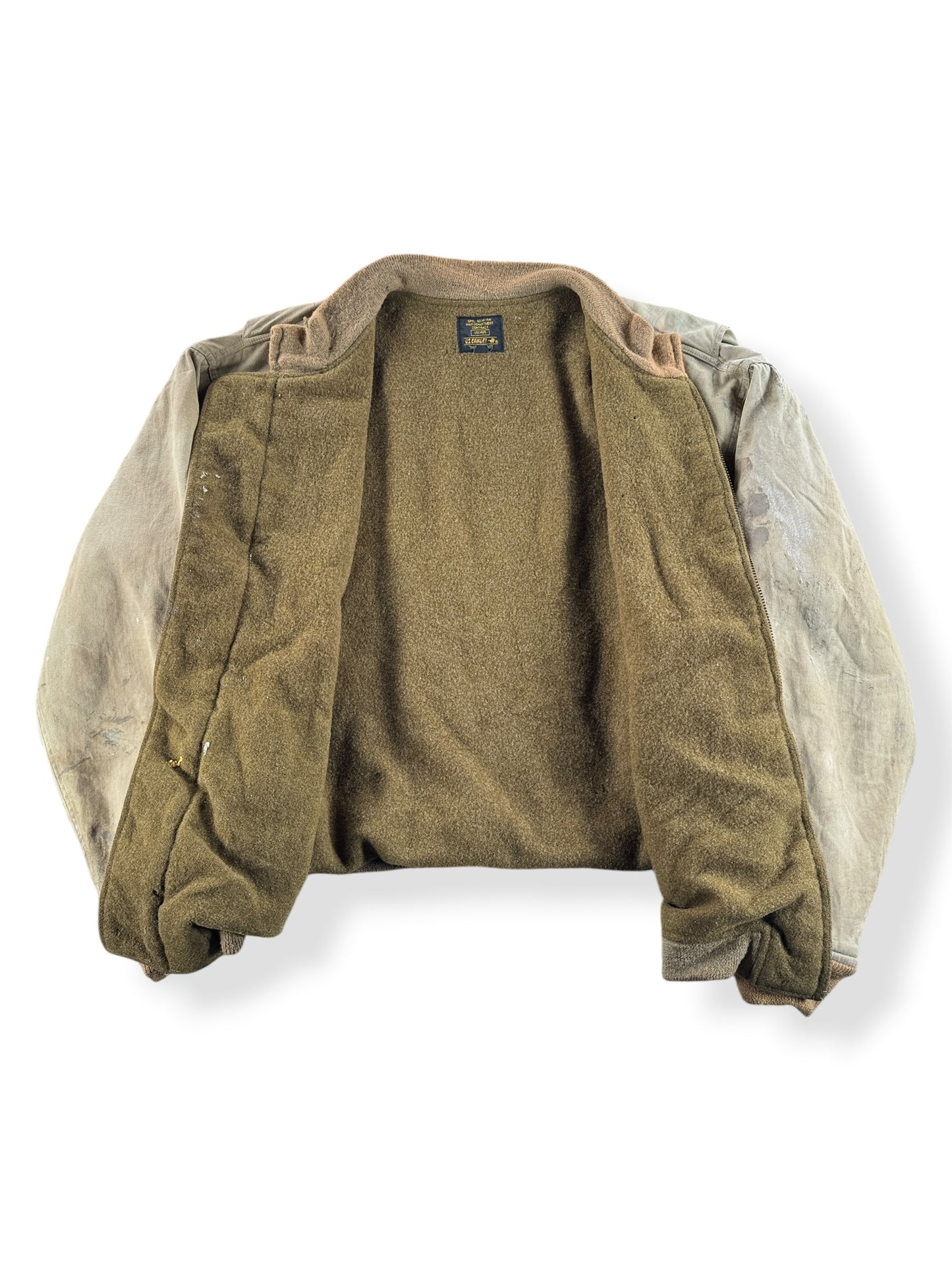 Inside of Vintage Repro Tanker Jacket SZ 44