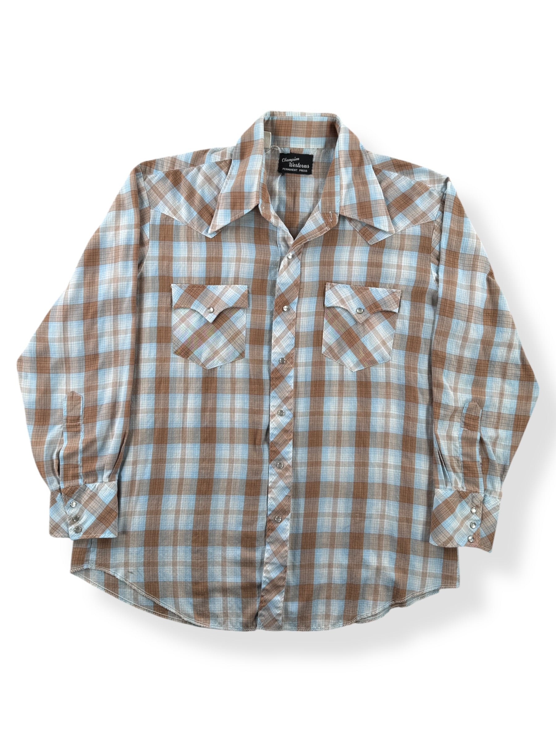 Front of Vintage Champion Westerns Pearl Snap SZ L