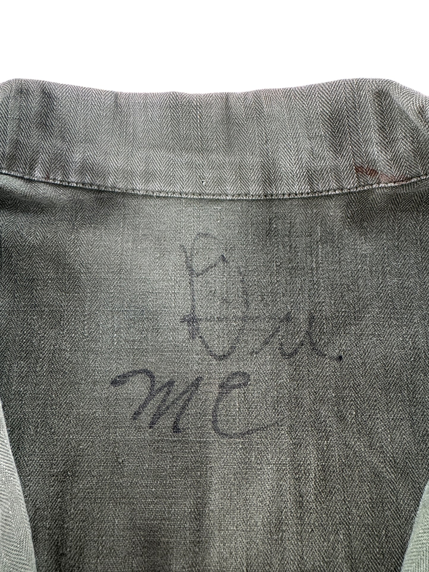 Signature on Vintage 13 Star HBT Jacket SZ M
