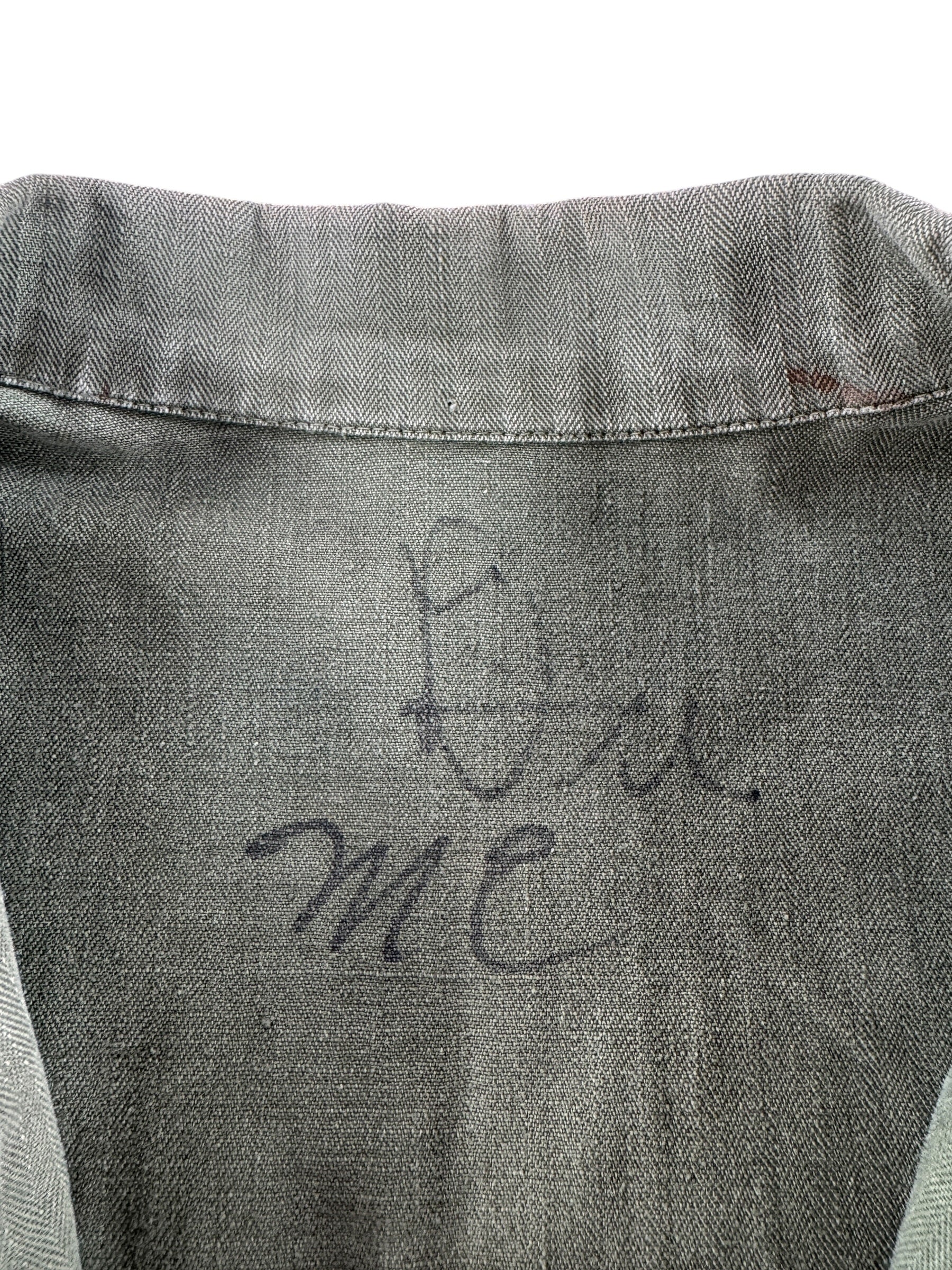 Signature on Vintage 13 Star HBT Jacket SZ M