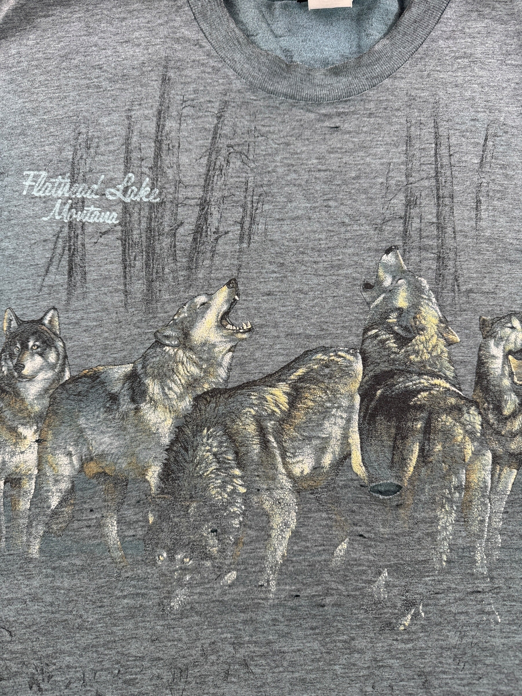 Graphic of Vintage AOP Wolf Tee SZ XL