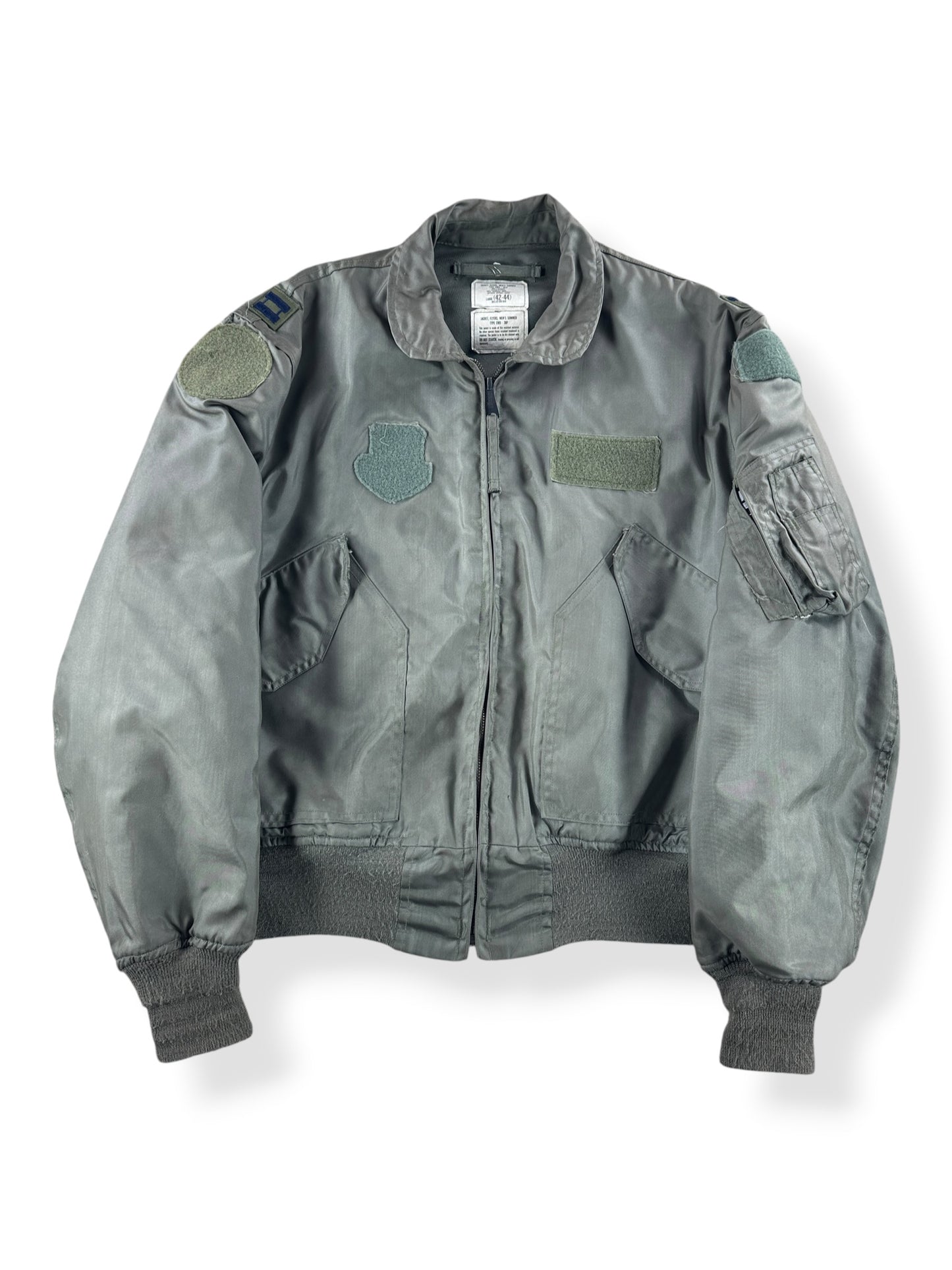 Front of Vintage CWU Military Flight Jacket SZ L