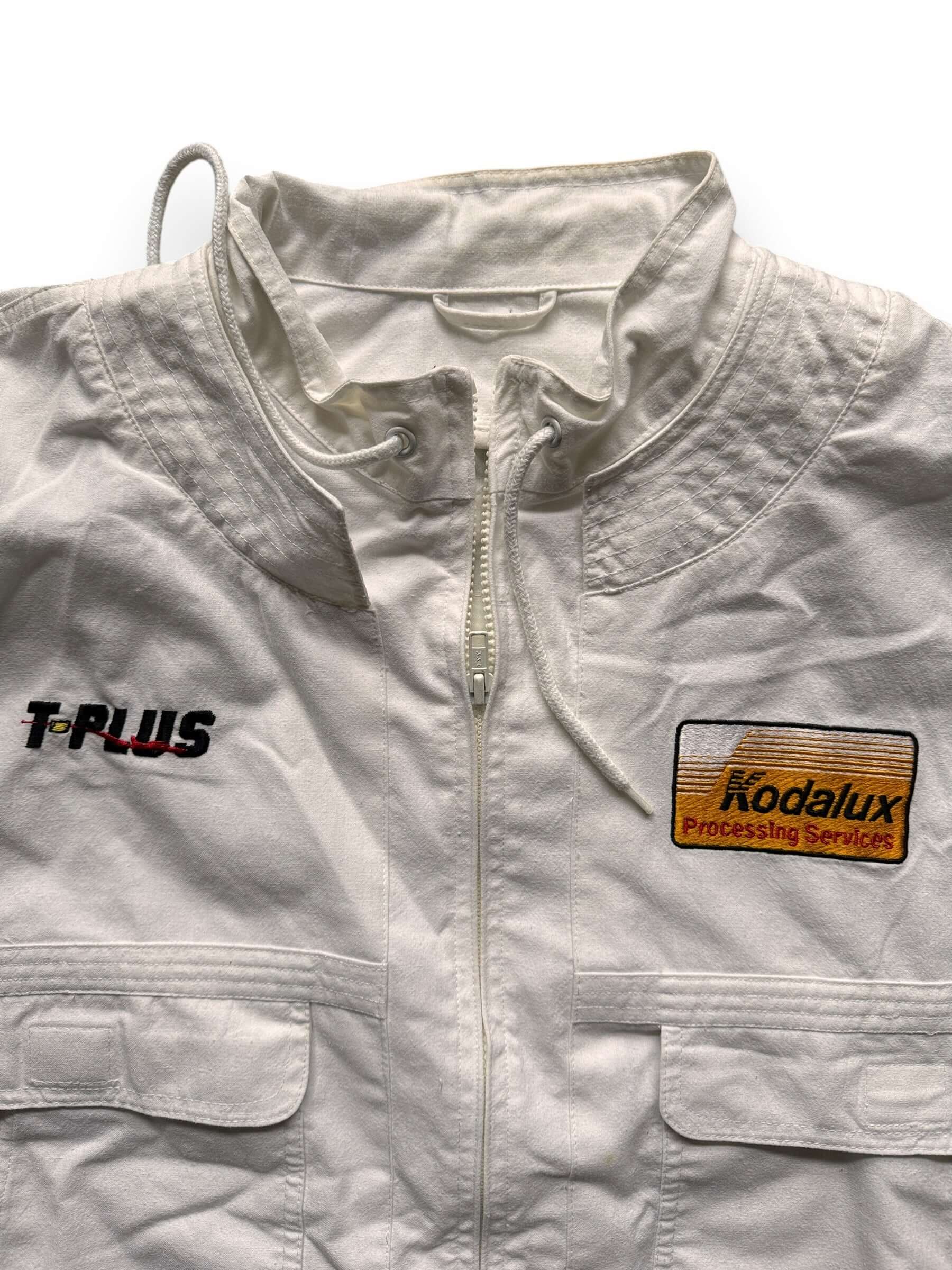 Collar View of Vintage Kodalux White Jacket SZ L