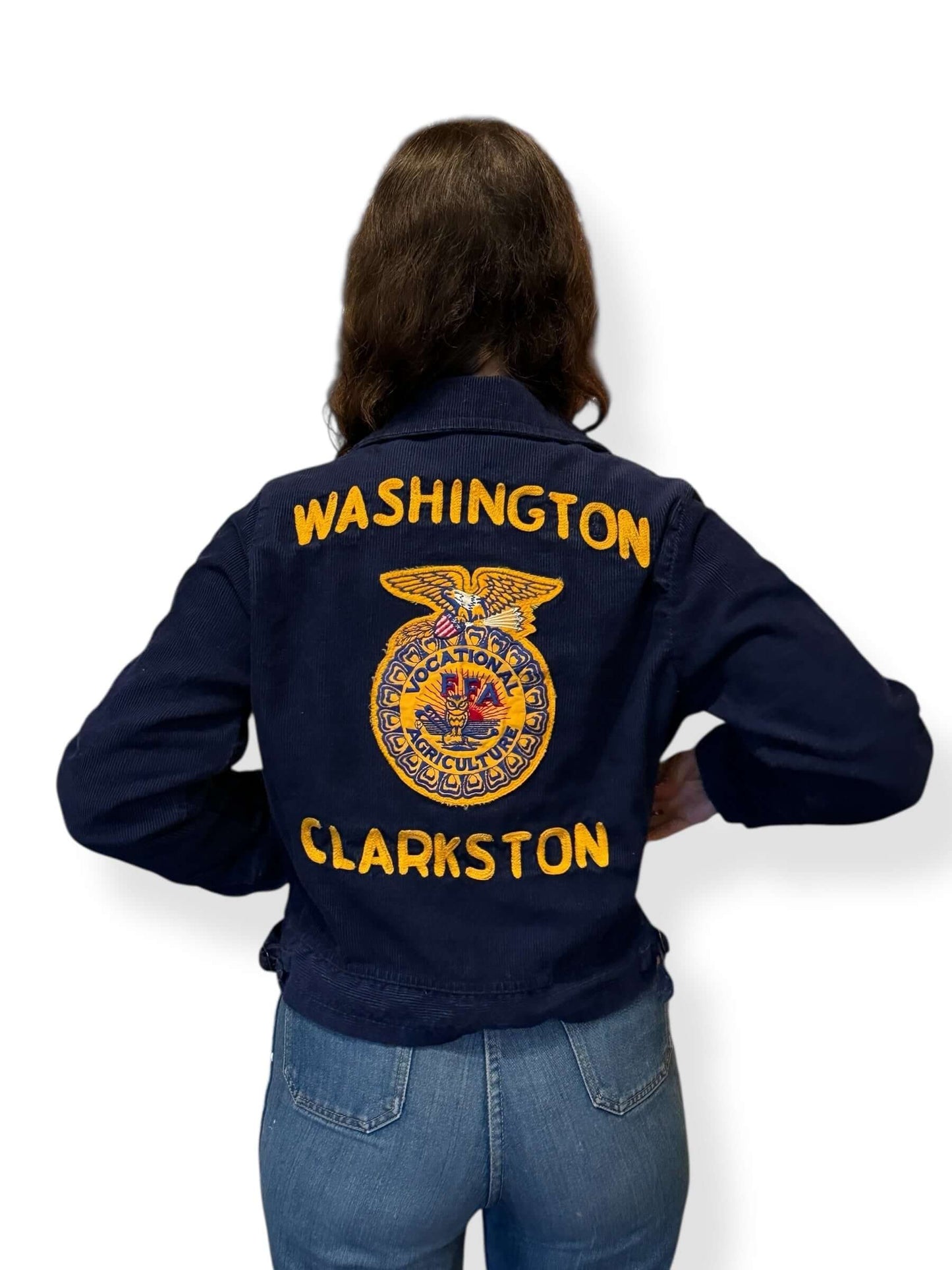 Back of Vintage 80s Washington FFA Jacket SZ 40