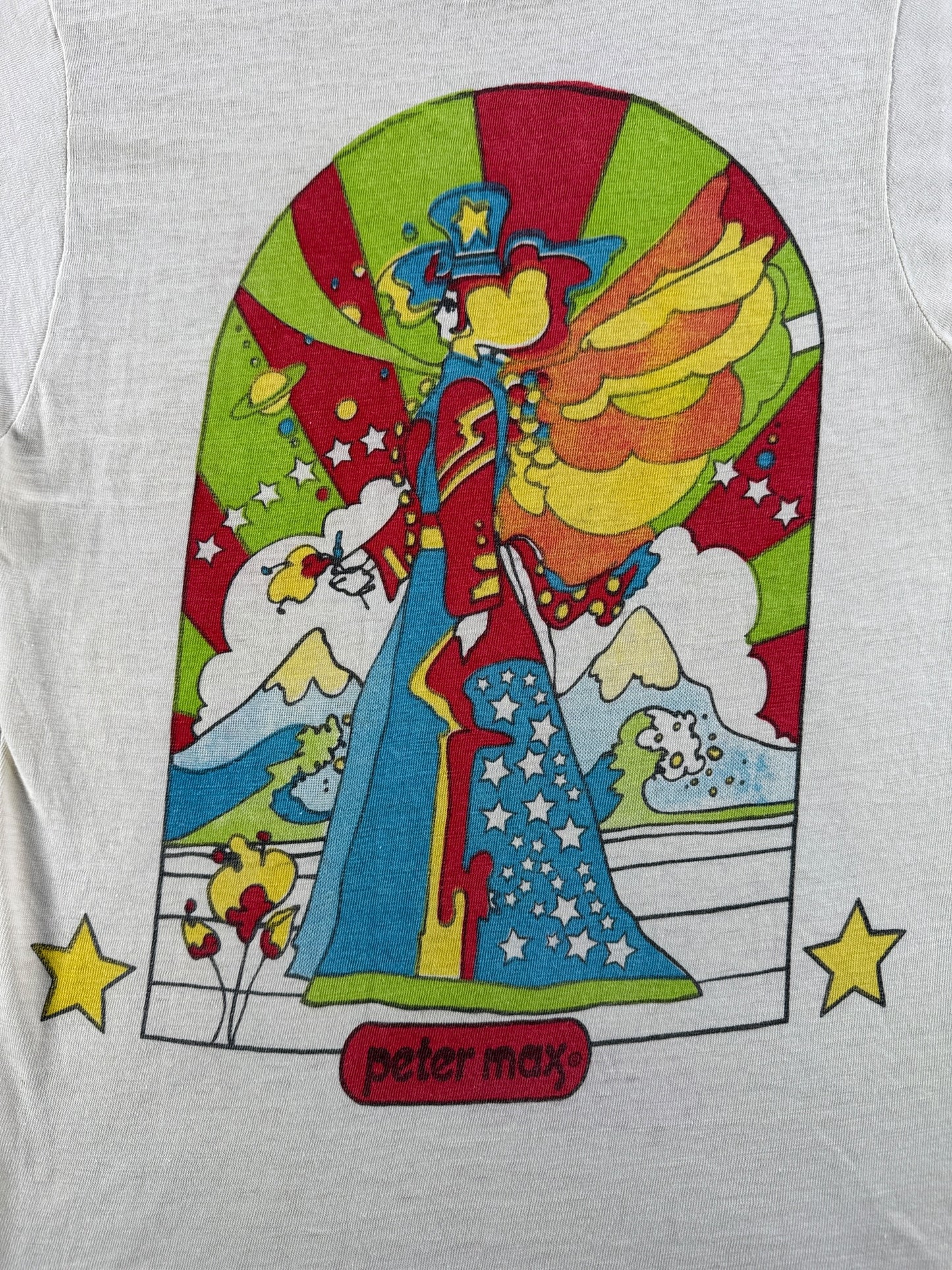 Back Graphic of Vintage Peter Max Double Sided Tee SZ S (Fits XS)