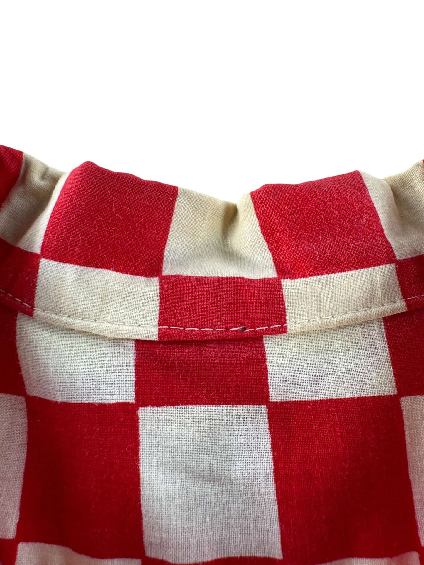 Missing Tag on Vintage Red Checkered GSLMA Short Sleeve Shirt SZ M