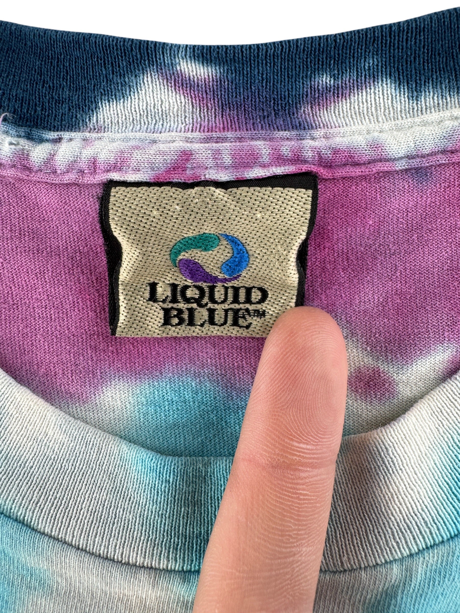 Tag on Vintage Liquid Blue Grateful Dead 30 Years Bertha Tee SZ L
