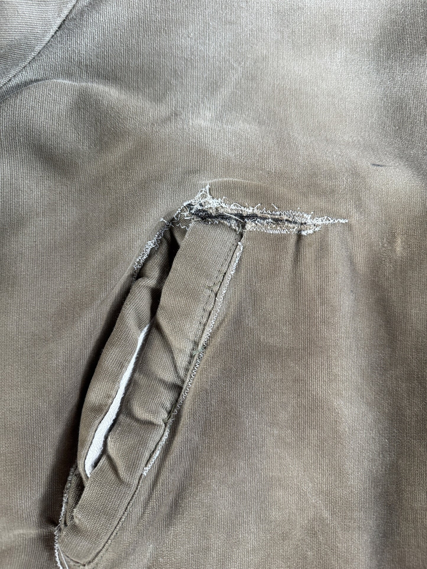 Repair on Vintage Salty Civilian N-1 Deck Jacket SZ XXL